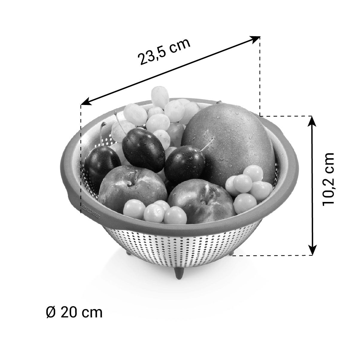 Seiher mit breitem Rand GrandCHEF 20 cm von Tescoma – Edelstahl-Küchensieb