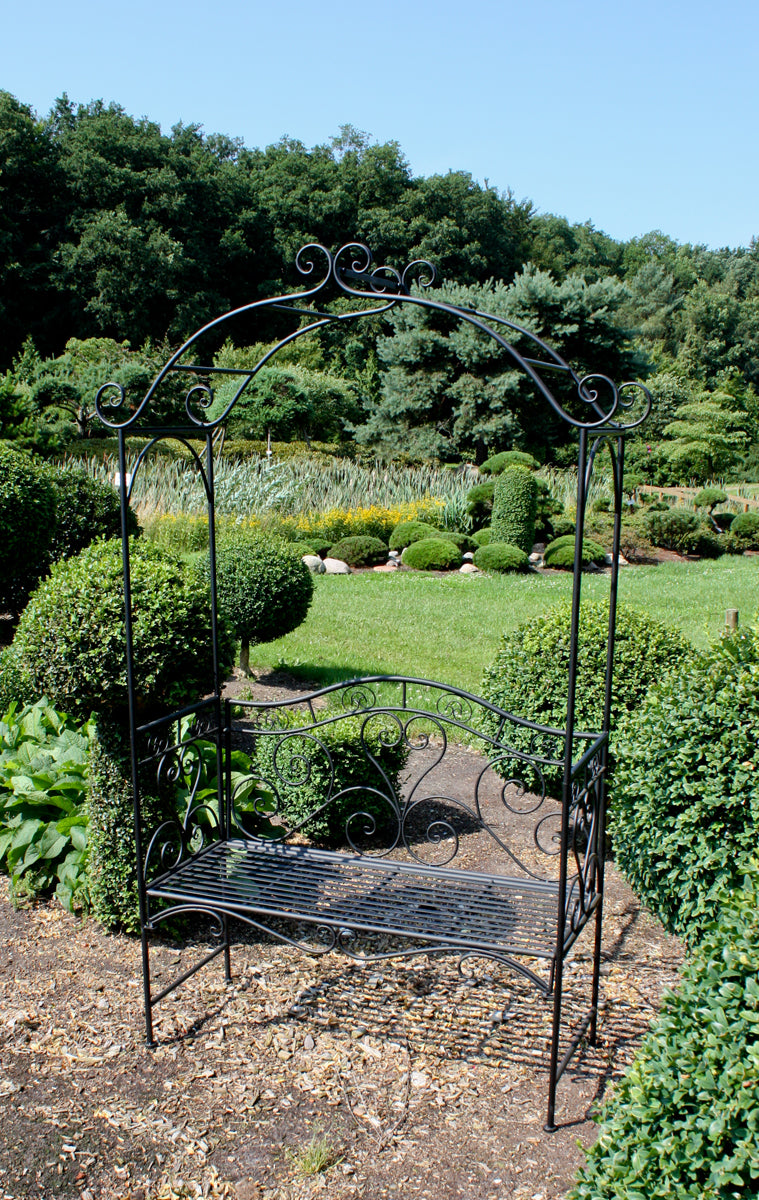 Bank mit Rosenbogen COLIMA Gartenbank Rankhilfe von Garden Pleasure