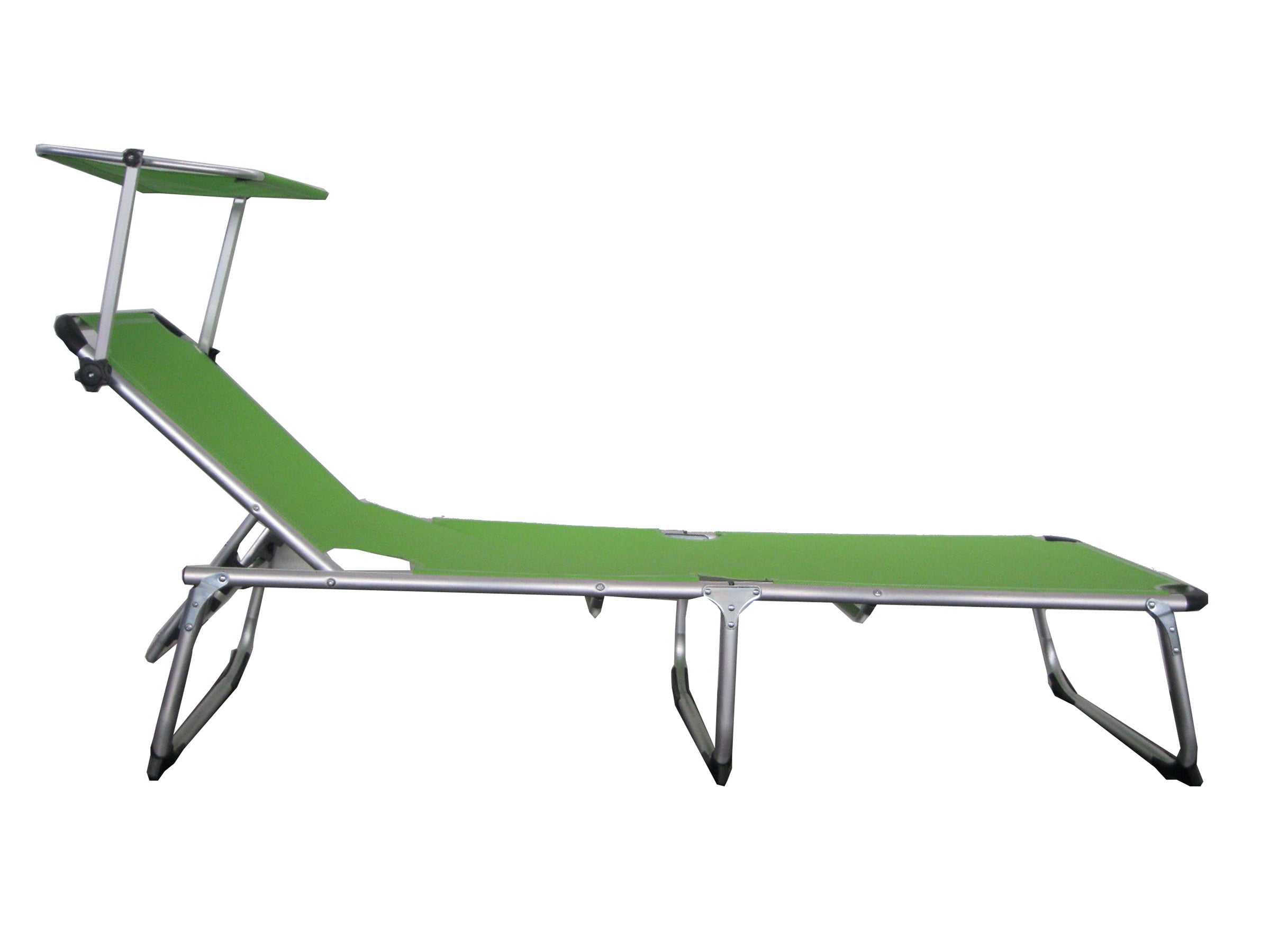 Sonnenliege Gartenliege KISO Sonnendach Dreibeinliege Grün von Garden Pleasure