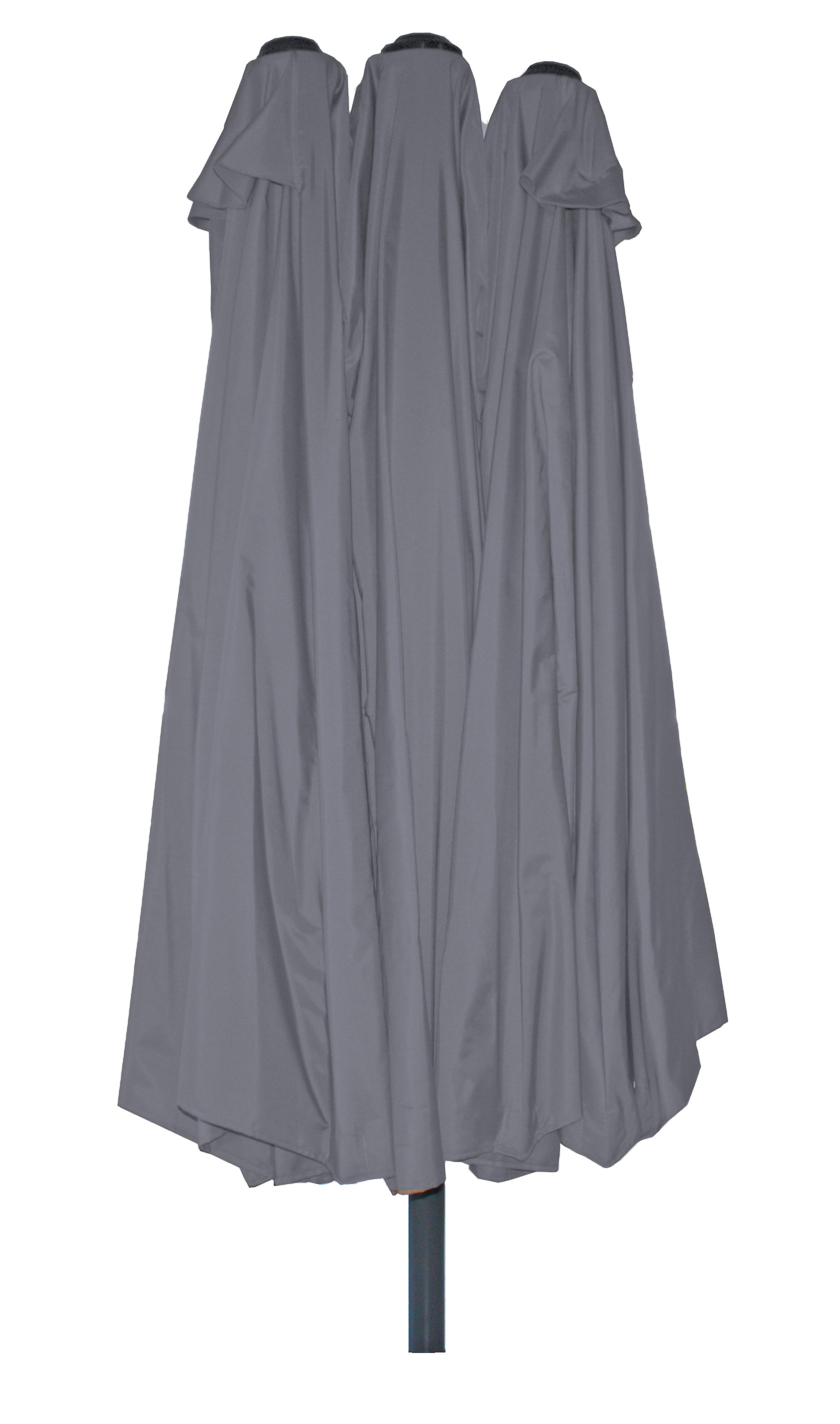 Doppel-Sonnenschirm Marktschirm Gartenschirm Sonnenschutz Grau von Garden Pleasure