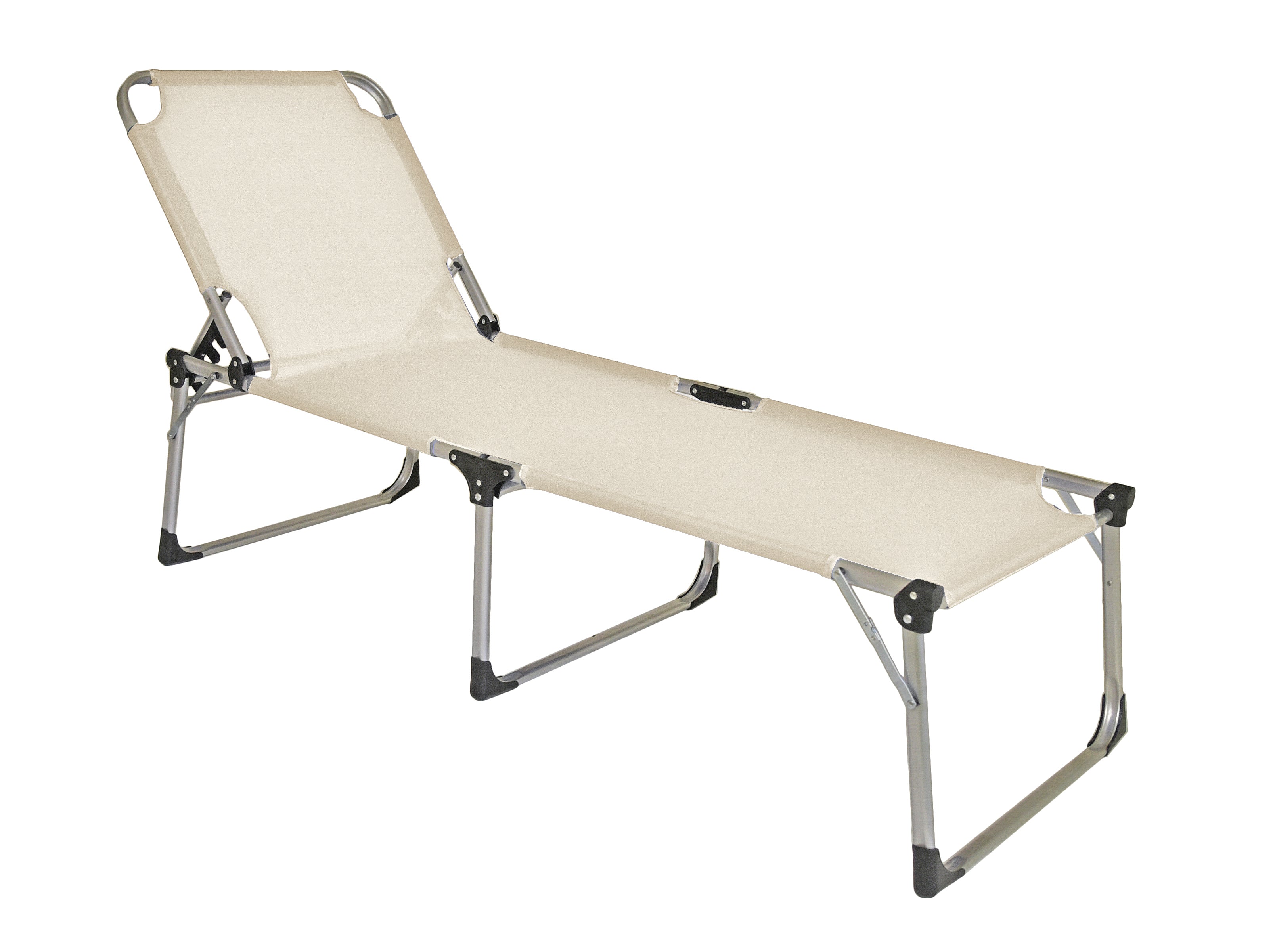 XXL Sonnenliege Gartenliege ABACO Dreibeinliege Beige von Garden Pleasure