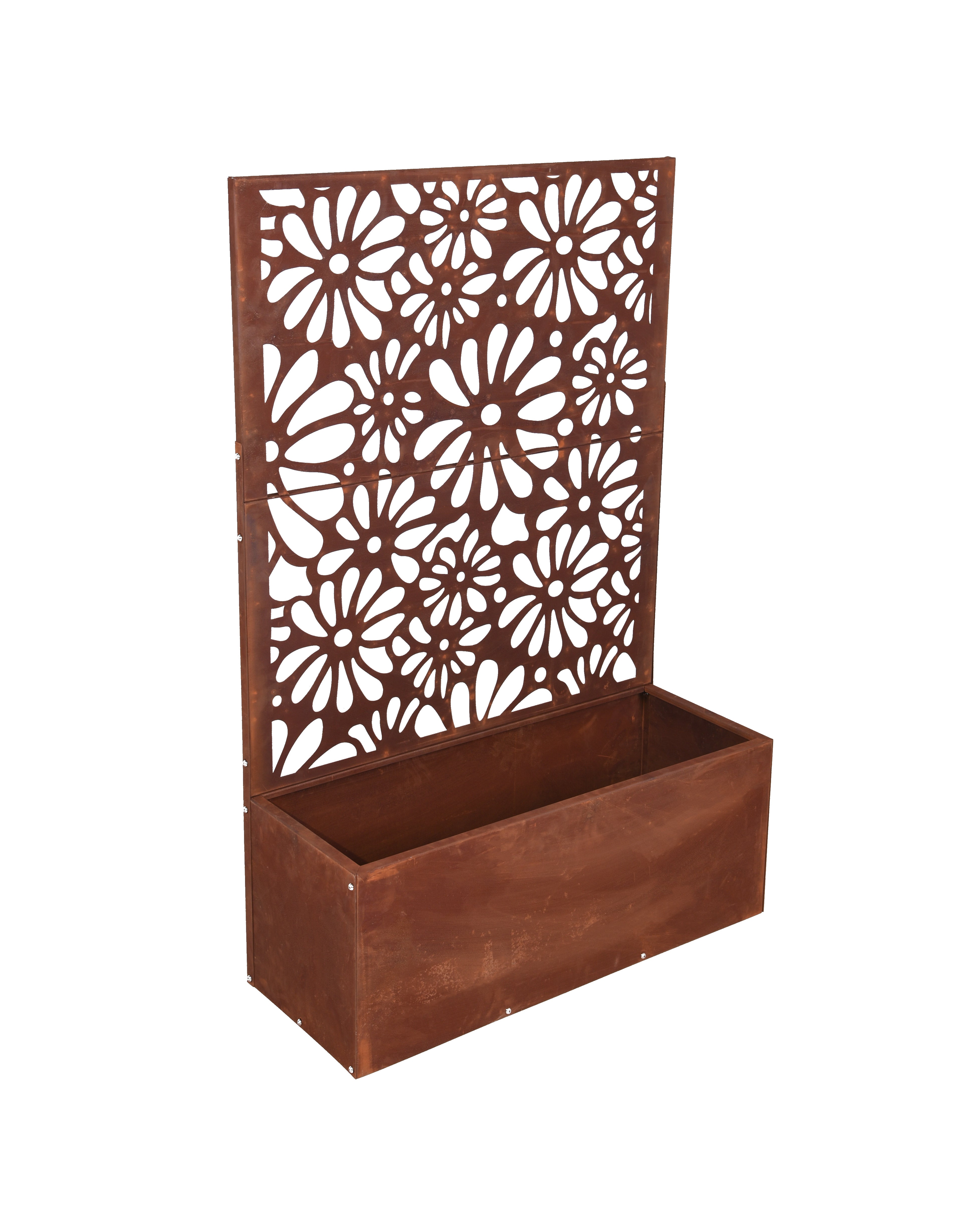 Pflanzkübel Sichtschutz KILIAN Raumteiler Rostoptik von Garden Pleasure