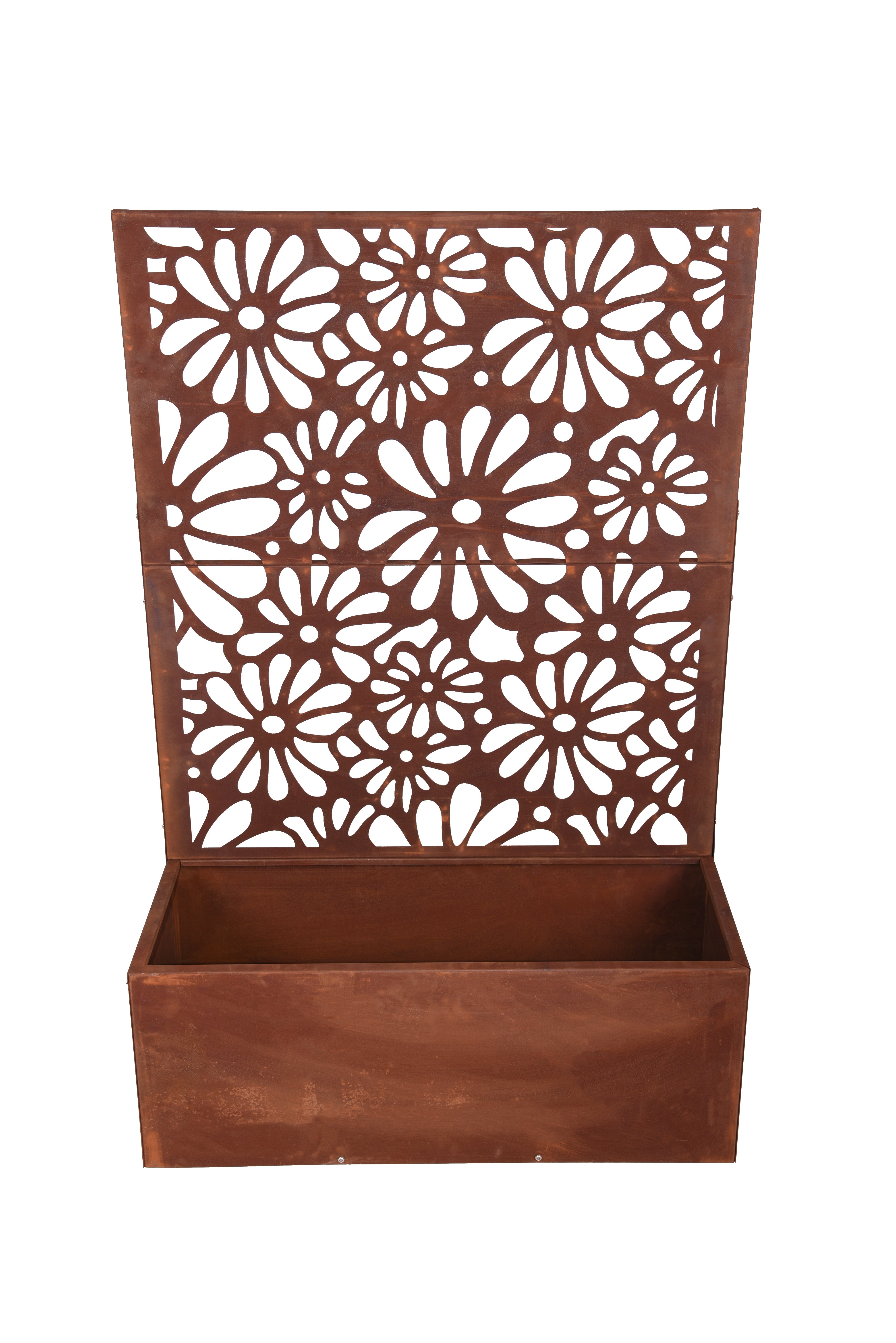 Pflanzkübel Sichtschutz KILIAN Raumteiler Rostoptik von Garden Pleasure