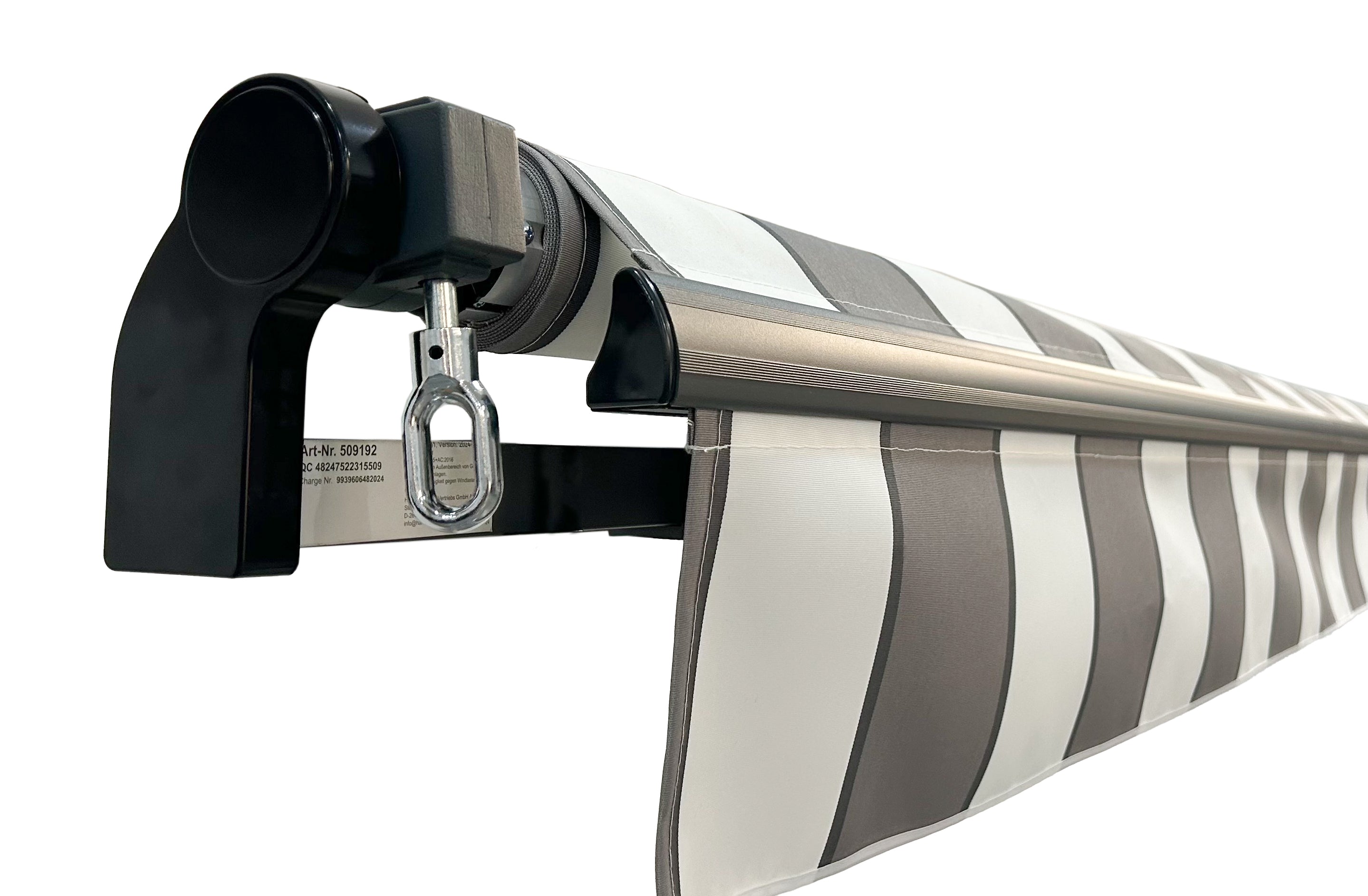 Gelenkarmmarkise Markise Sonnenschutz Balkonmarkise Grau-Weiß von Garden Pleasure