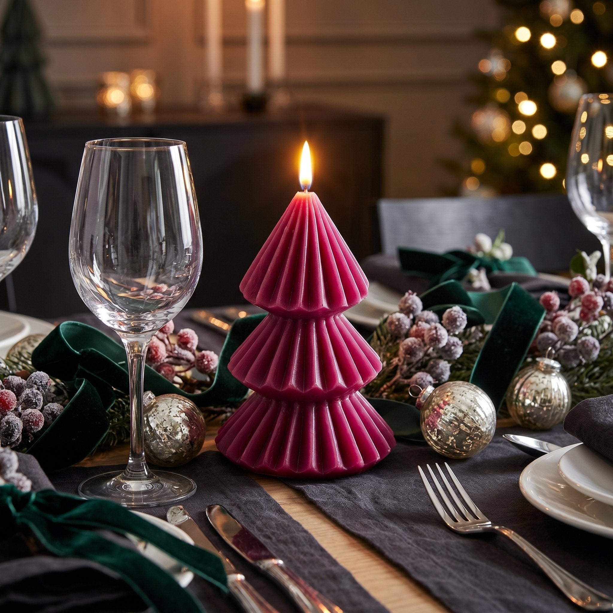 LED Kerze Tanne 3D Flamme mit Timer Led Kerzen Weihnachten Echtwachs Optik batteriebetrieben Weihnachtsdeko Fensterbank in Größe und Farbe wählbar
