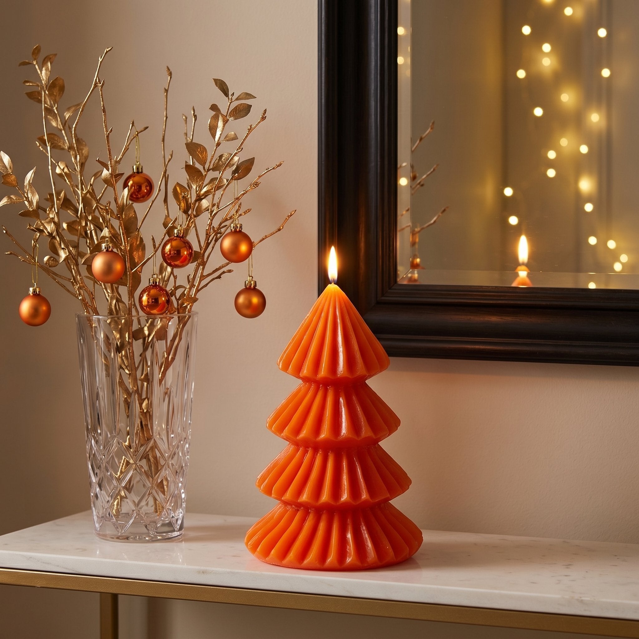 LED Kerze Tanne 3D Flamme mit Timer Led Kerzen Weihnachten Echtwachs Optik batteriebetrieben Weihnachtsdeko Fensterbank in Größe und Farbe wählbar