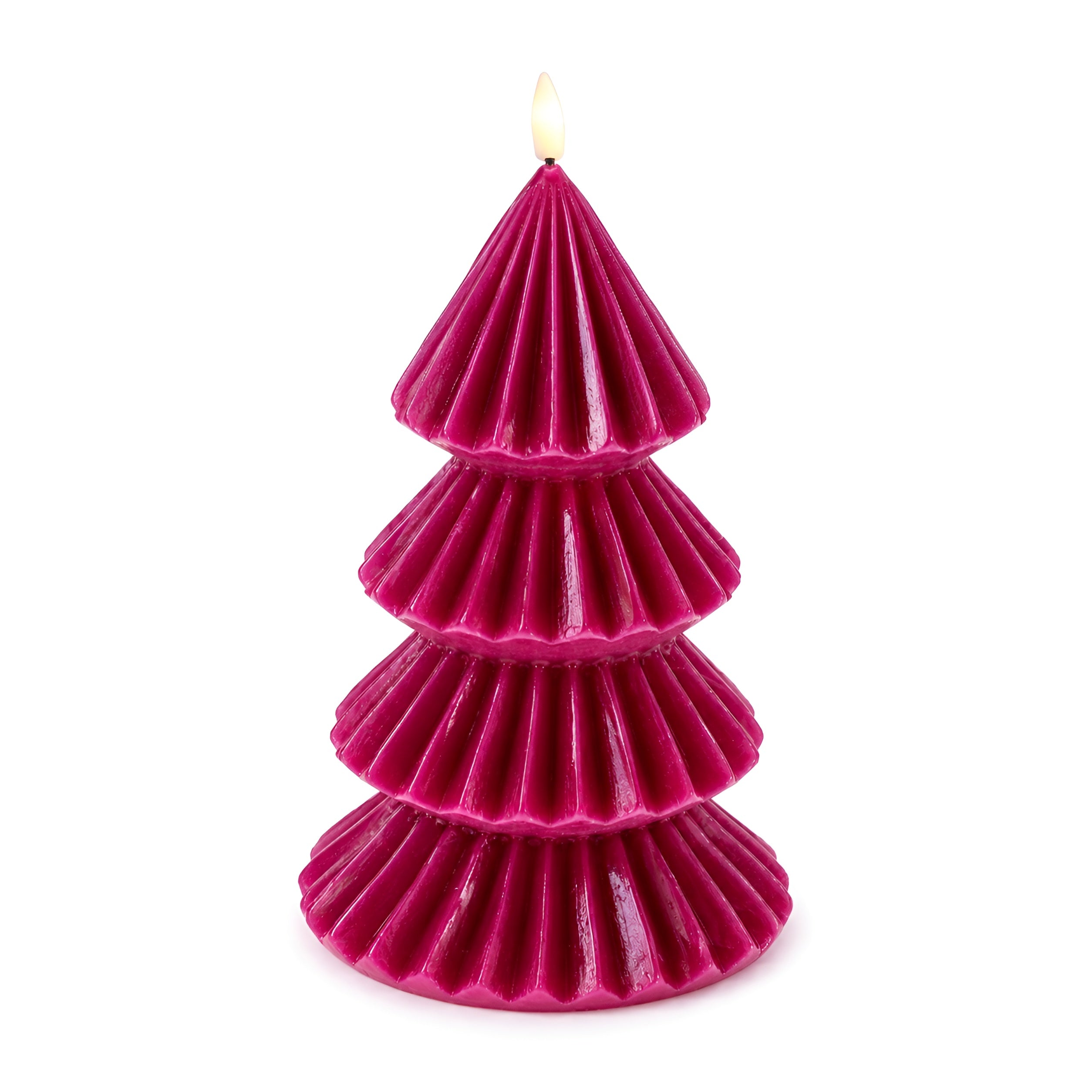 LED Kerze Tanne 3D Flamme mit Timer Led Kerzen Weihnachten Echtwachs Optik batteriebetrieben Weihnachtsdeko Fensterbank in Größe und Farbe wählbar