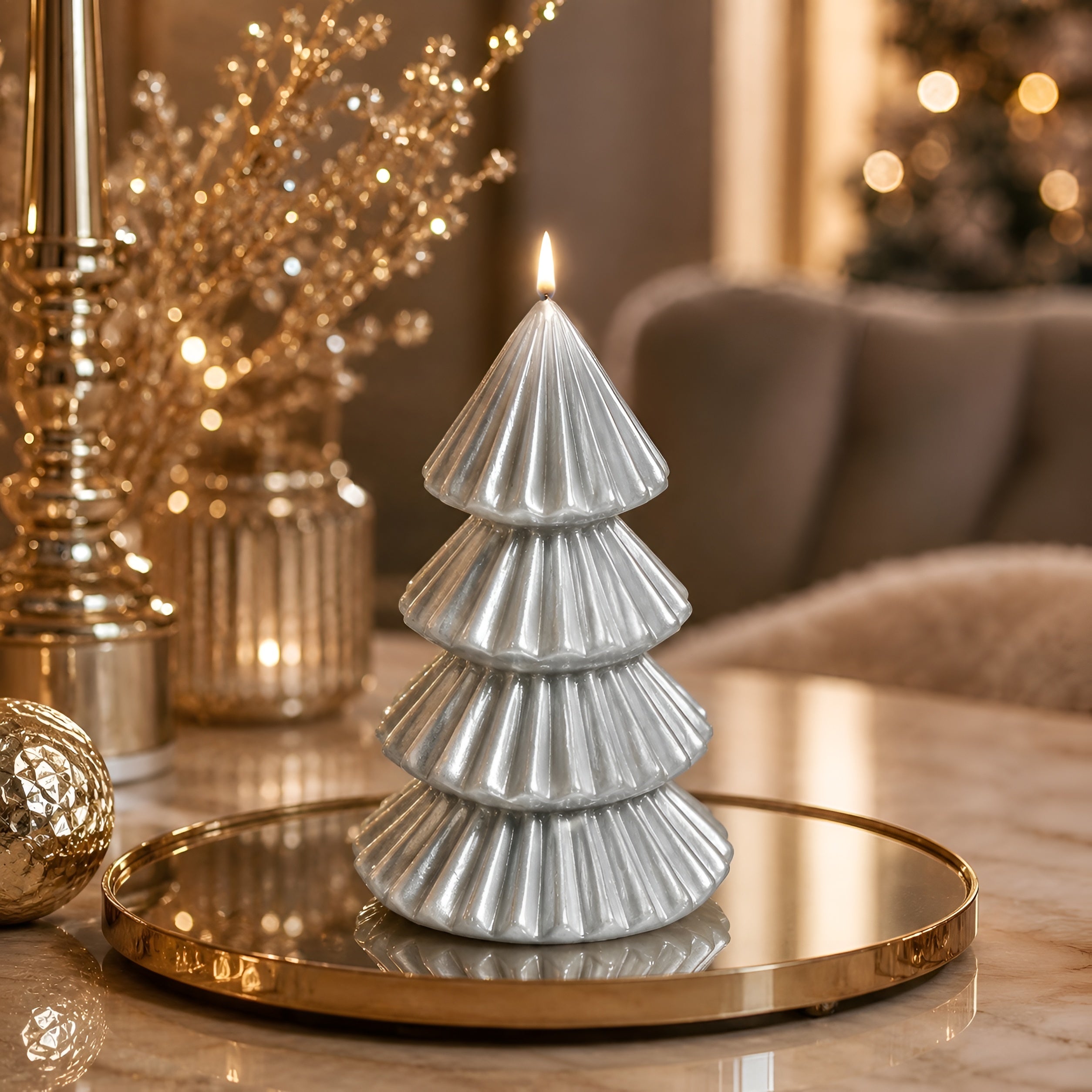 LED Kerze Tanne 3D Flamme mit Timer Led Kerzen Weihnachten Echtwachs Optik batteriebetrieben Weihnachtsdeko Fensterbank in Größe und Farbe wählbar