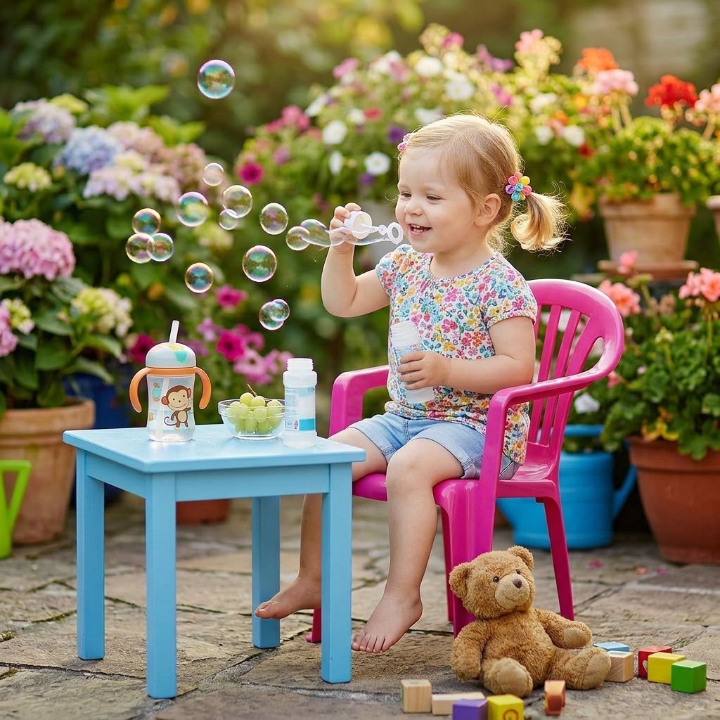 Kinderstuhl aus Kunststoff stapelbar Kinder Gartenstuhl mit Armlehnen bis 35 kg Farbe wählbar