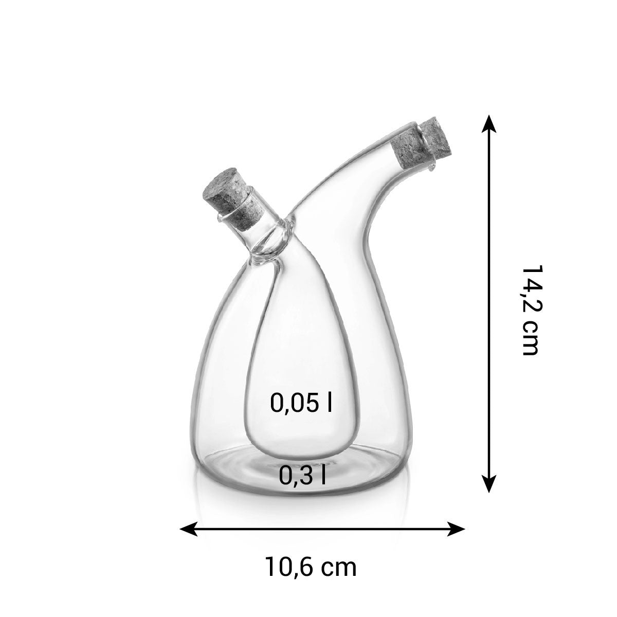 Öl- und Essigbehälter VIRGO 300/50 ml von Tescoma – Dosierflasche für Küche