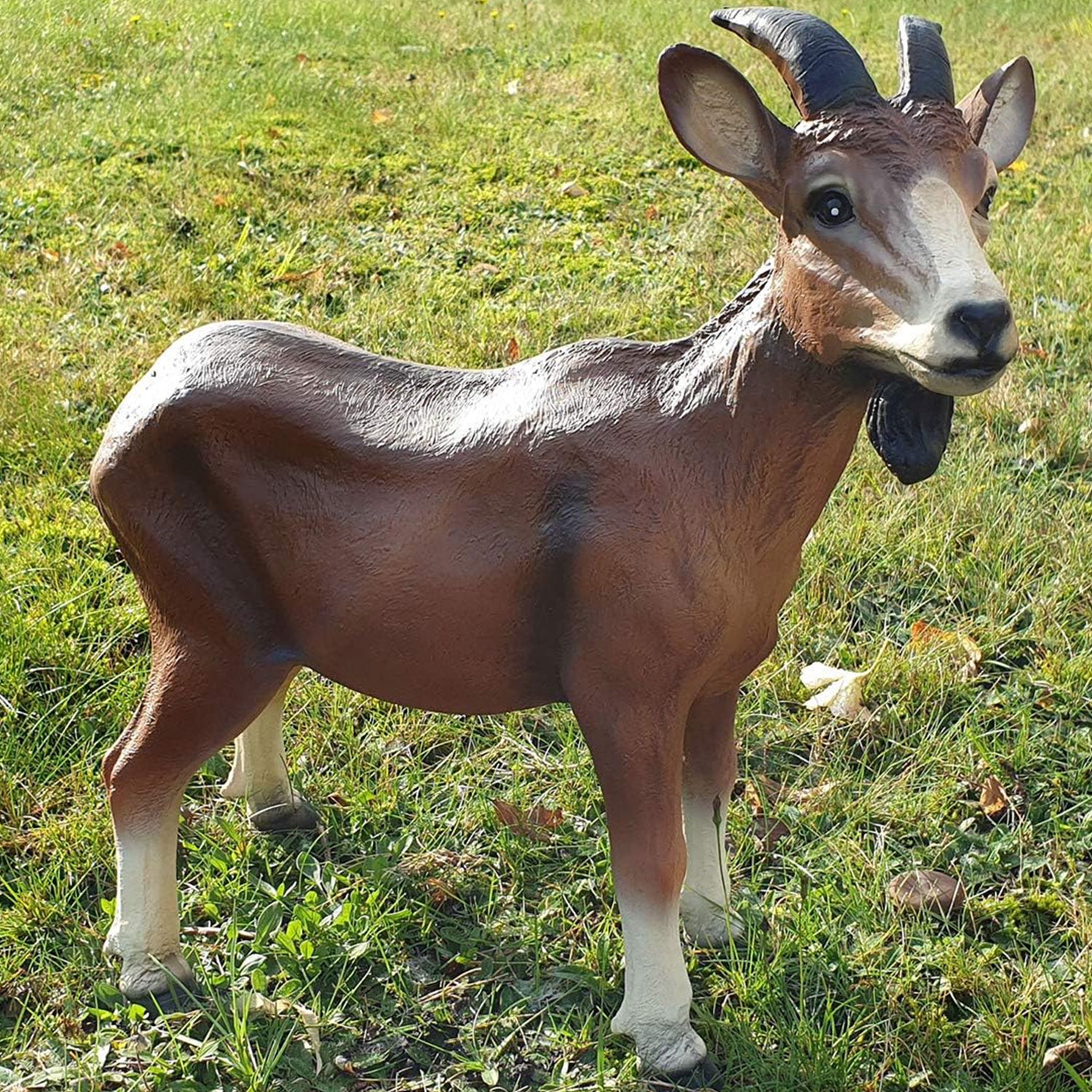 Ziegenbock Tierfigur Geißbock Franz Dekofigur Ziege Gartenfigur