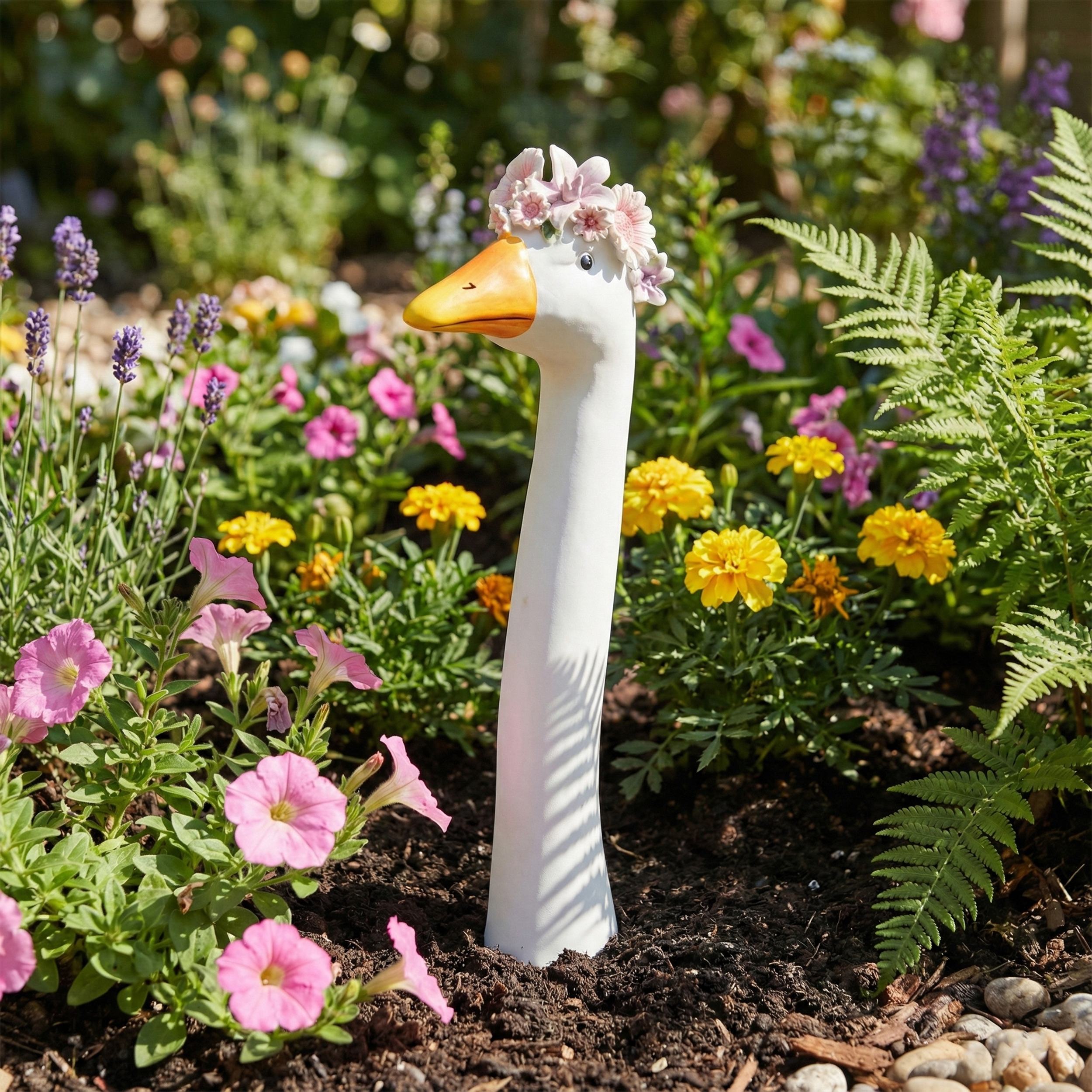 Gans Figur Dekofigur Gans Gänsehals