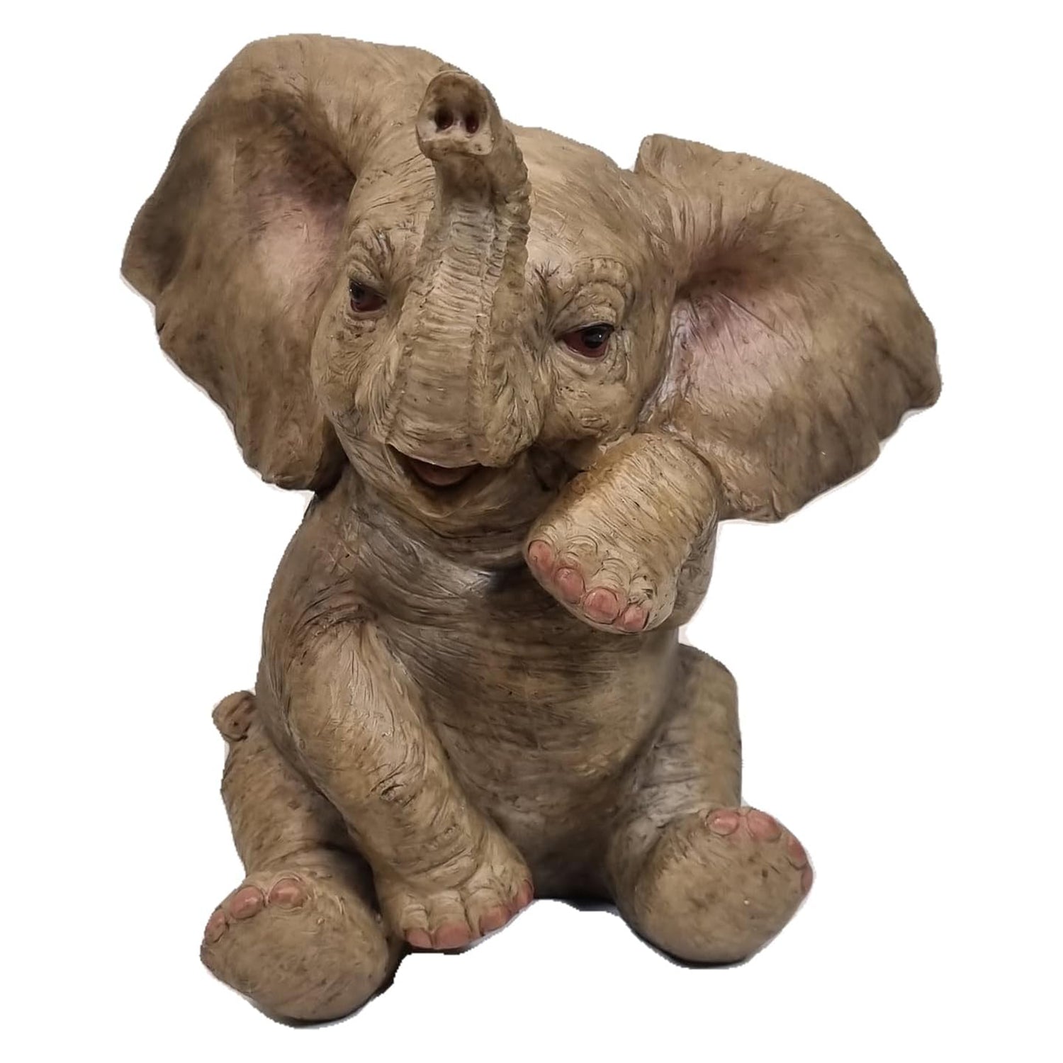 Elefant Elefantenfigur Glückselefant sitzend Tierfigur Dekofigur Gartenfigur