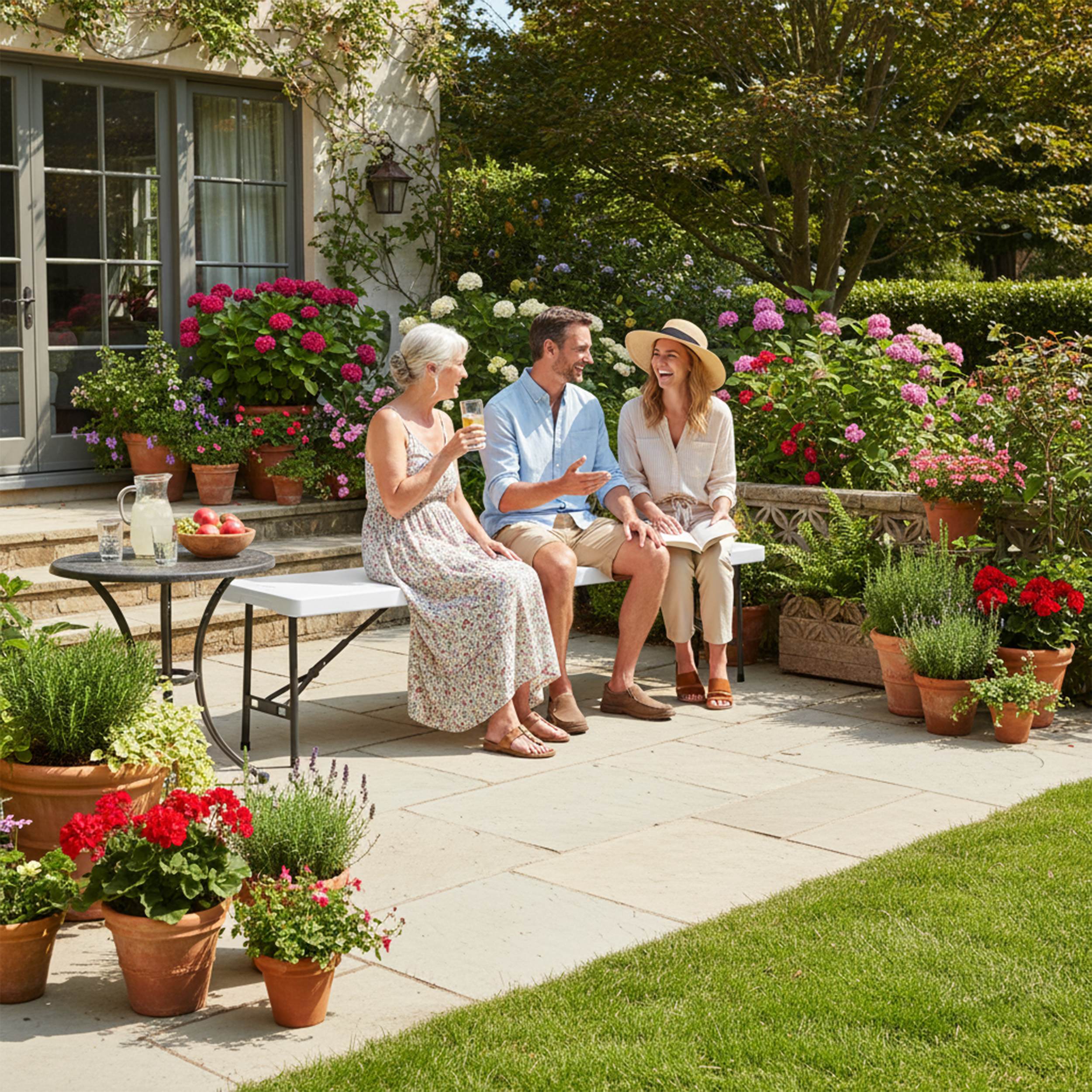 Bierbank klappbar Koffer Klappbank für Garten und Veranstaltungen