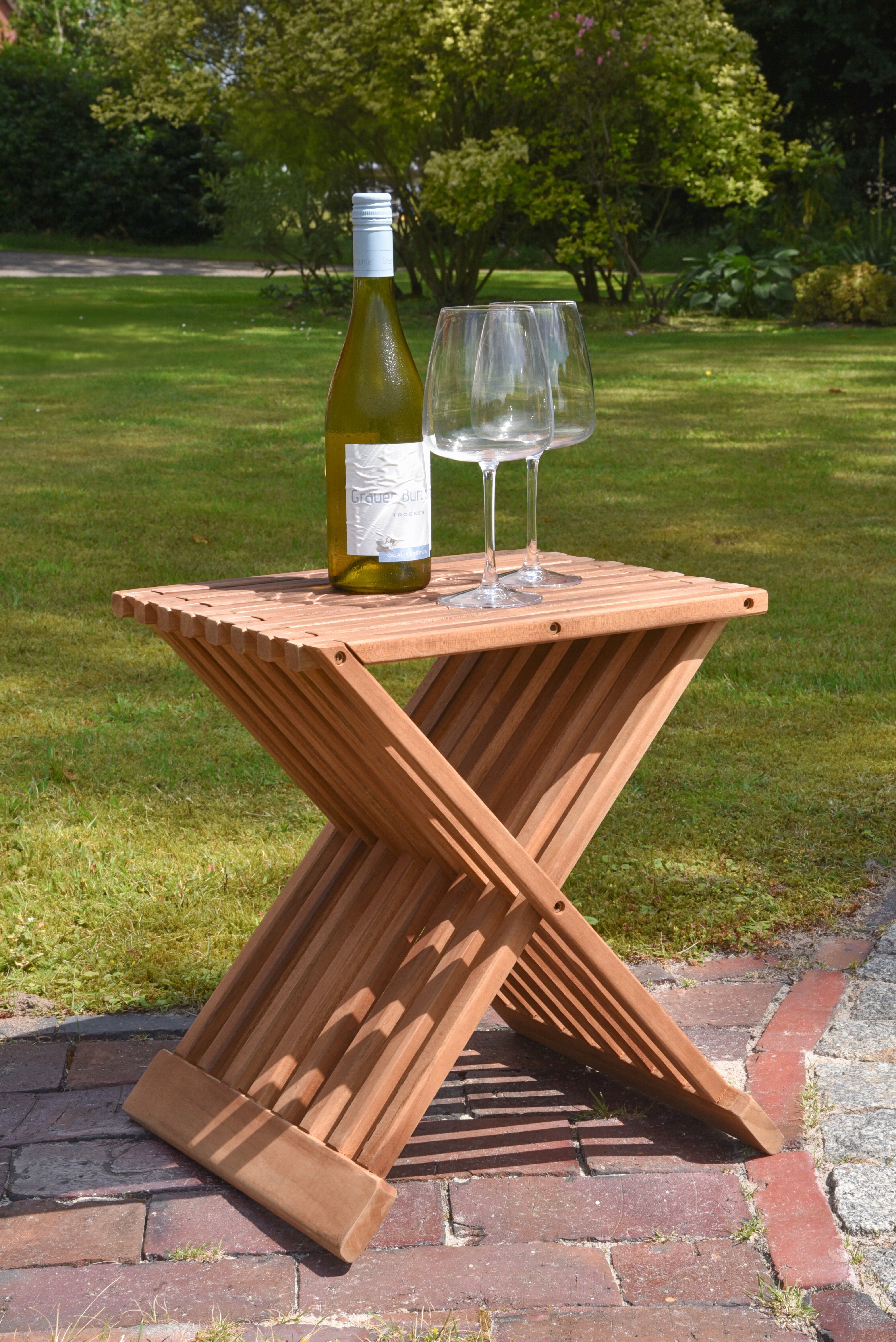Hocker Beistelltisch FANI Gartenhocker Teakholz von Garden Pleasure