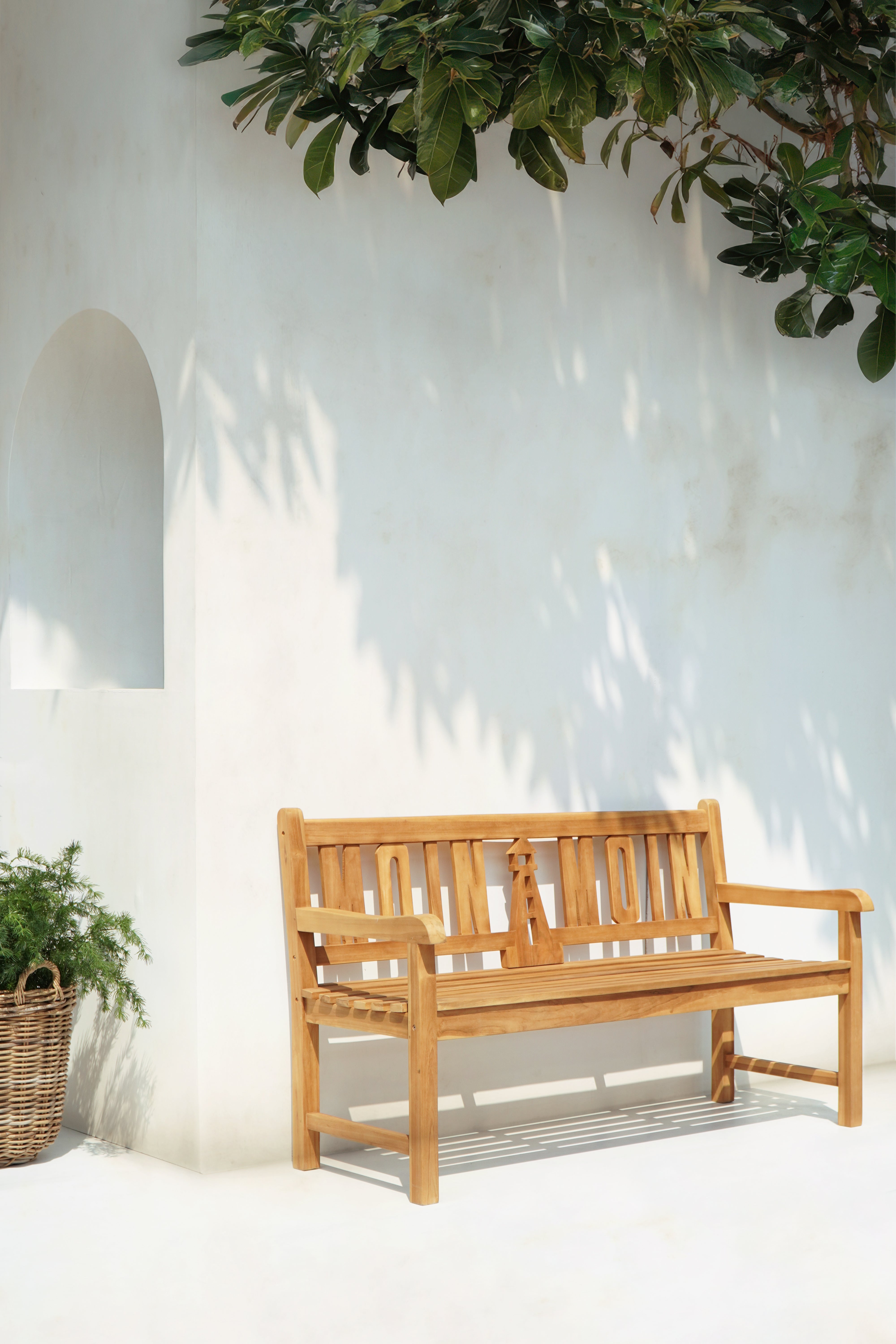 Bank Sitzbank MOIN MOIN Gartenbank Teakholz 3-Sitzer von Garden Pleasure