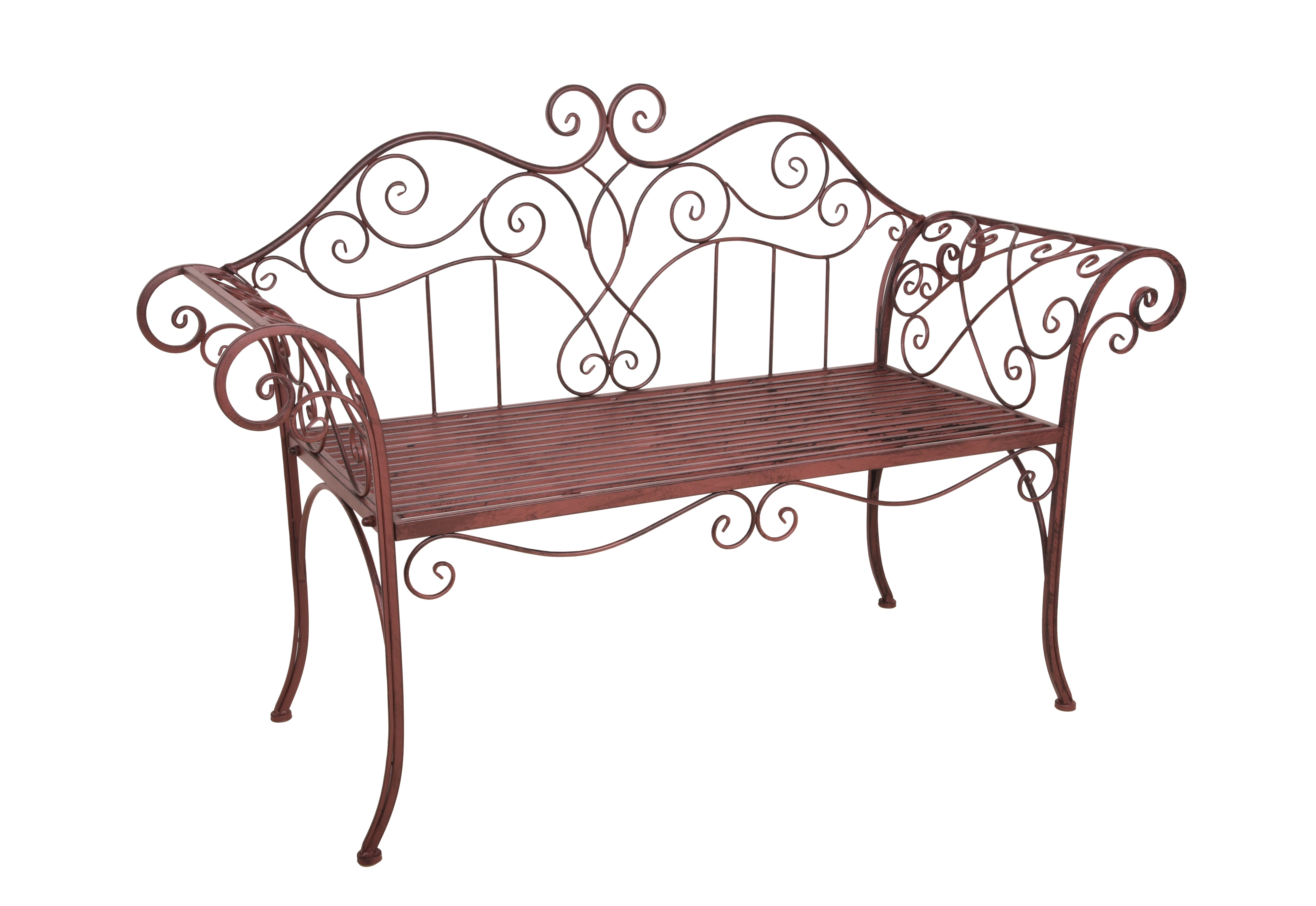 Gartenbank Sitzbank SELENE Metallbank Rostoptik von Garden Pleasure