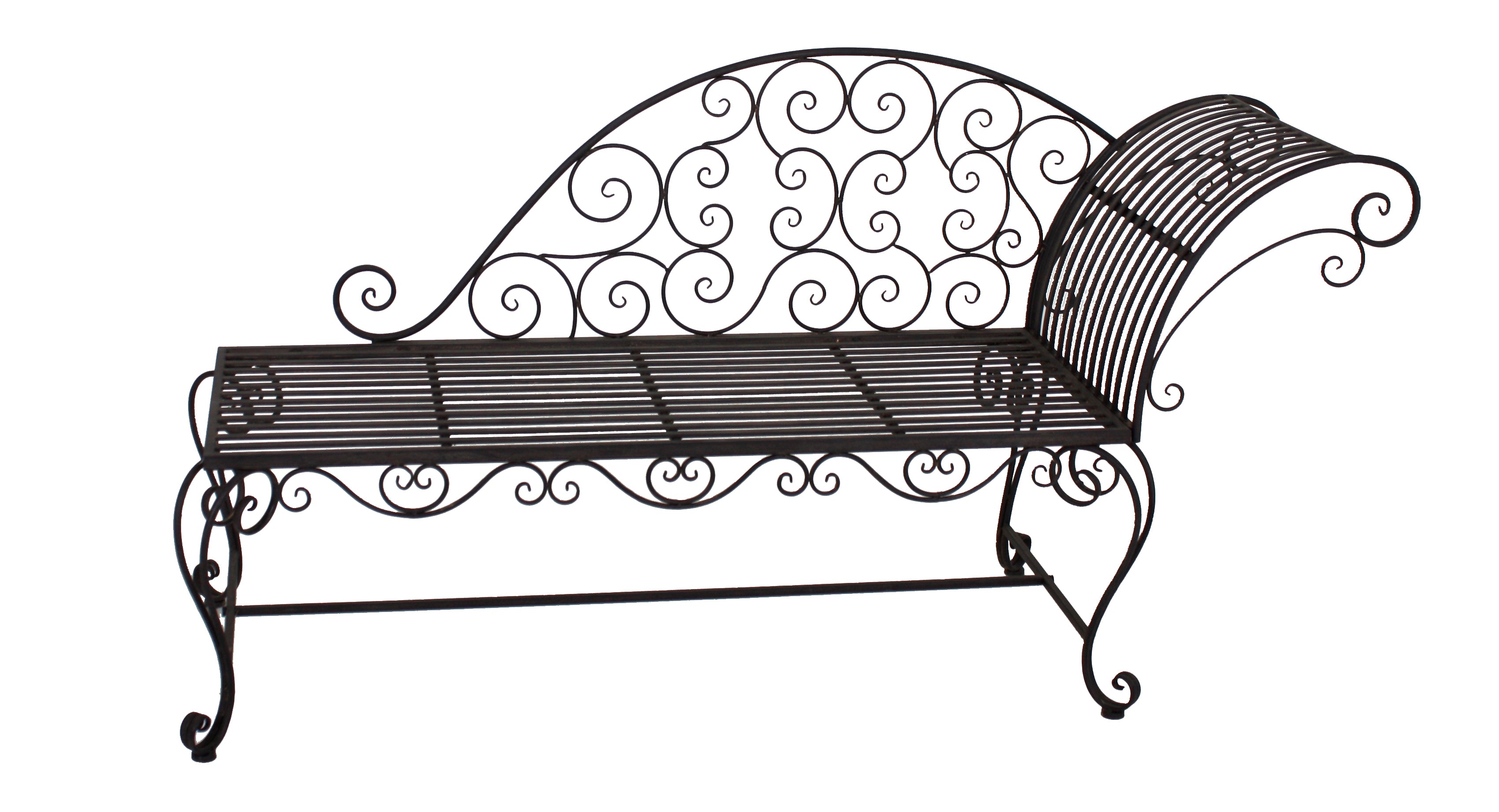 Gartenbank Liegebank LAMINGTON Sitzbank Rostoptik von Garden Pleasure