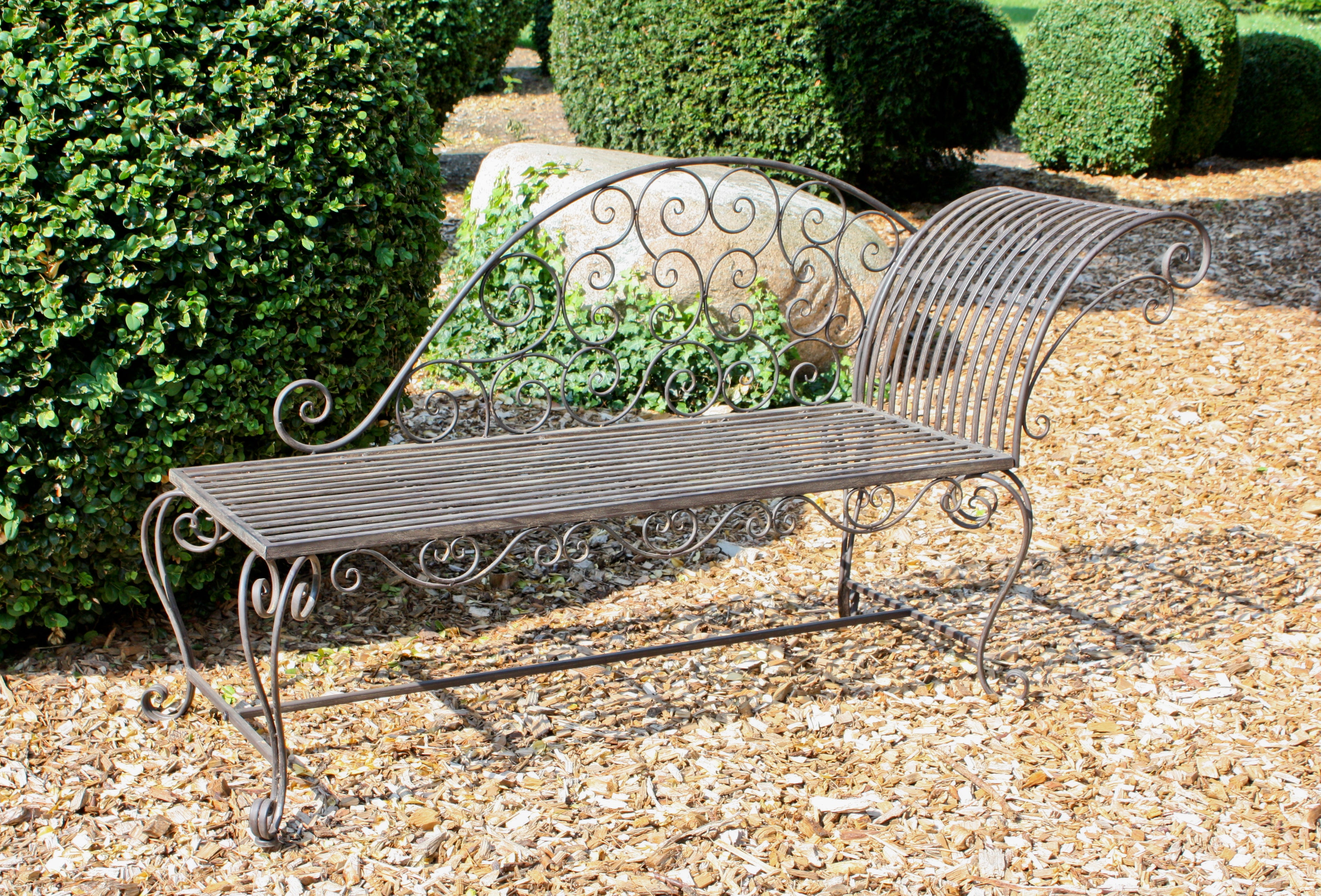 Gartenbank Liegebank LAMINGTON Sitzbank Rostoptik von Garden Pleasure