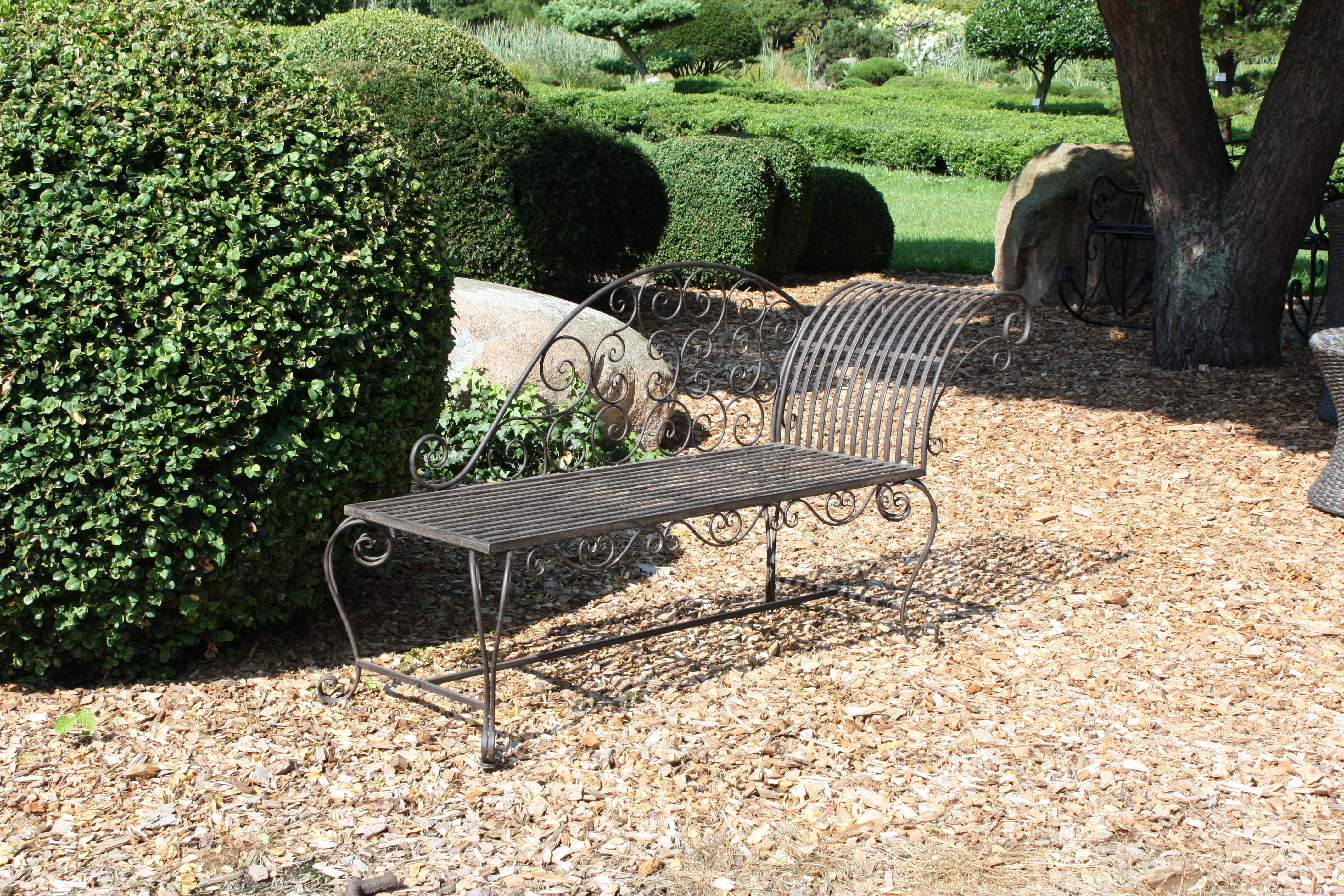 Gartenbank Liegebank LAMINGTON Sitzbank Rostoptik von Garden Pleasure