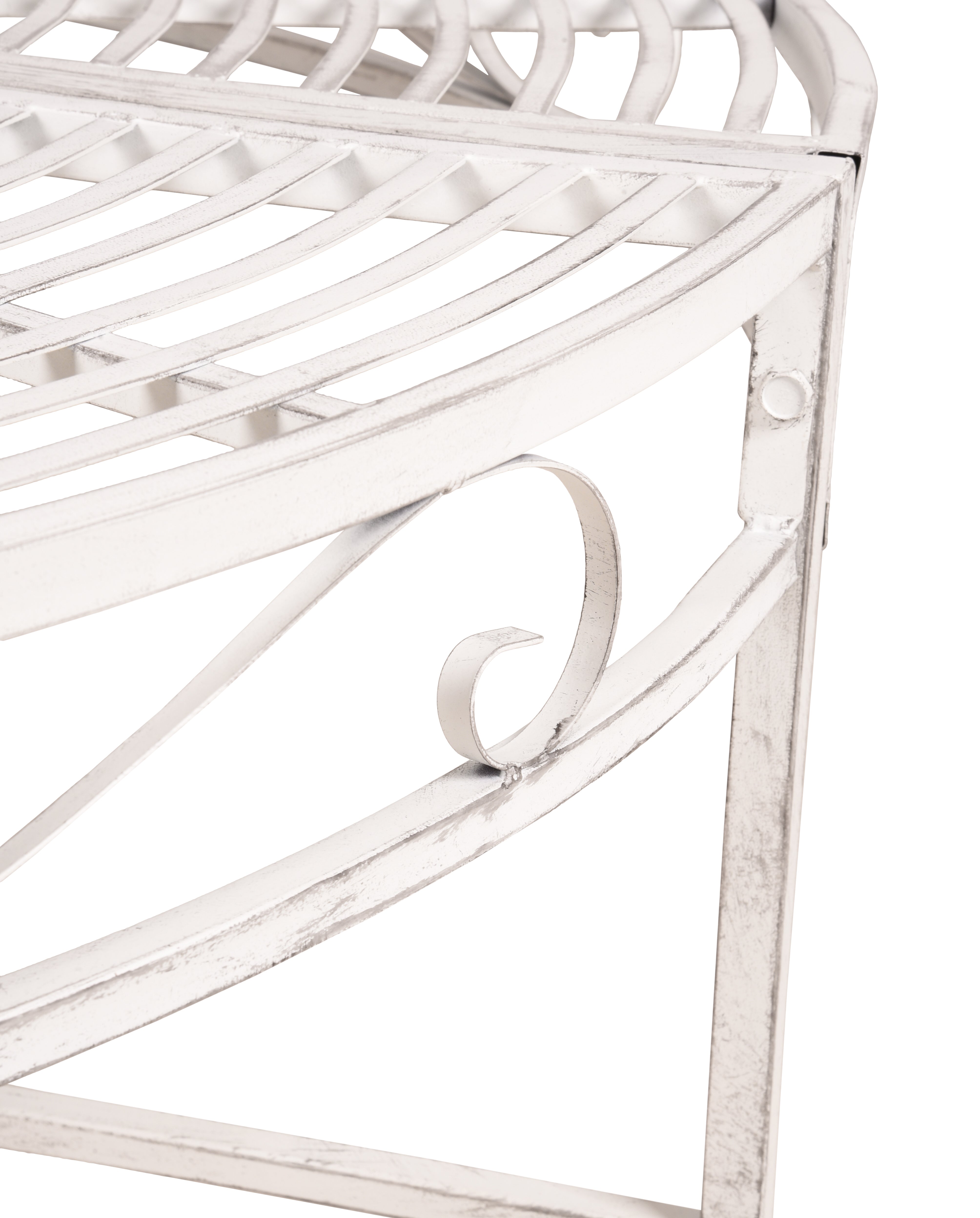Baumbank Rundbank LARISSA Gartenbank Metallbank Antik-Weiß von Garden Pleasure