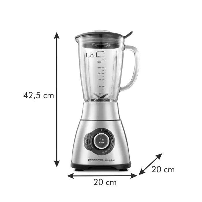 Tescoma 909040 President Standmixer Smoothiemaker / Smoothie Mixer Ice Crusher 1,8 Liter 1800 W