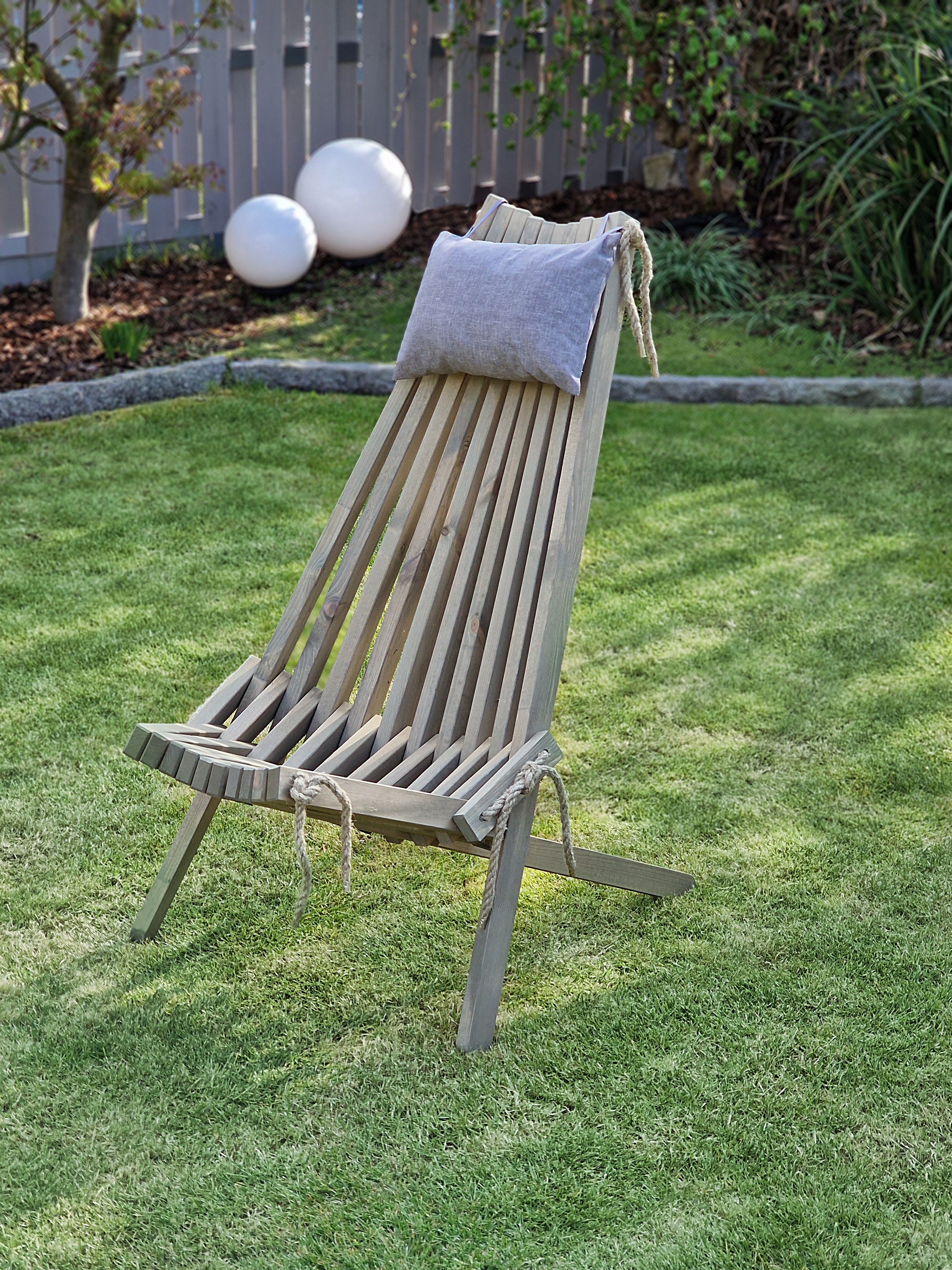 Gartenstuhl Relaxsessel FALUN Holz-Liegestuhl ergonomisch Kiefer von Garden Pleasure