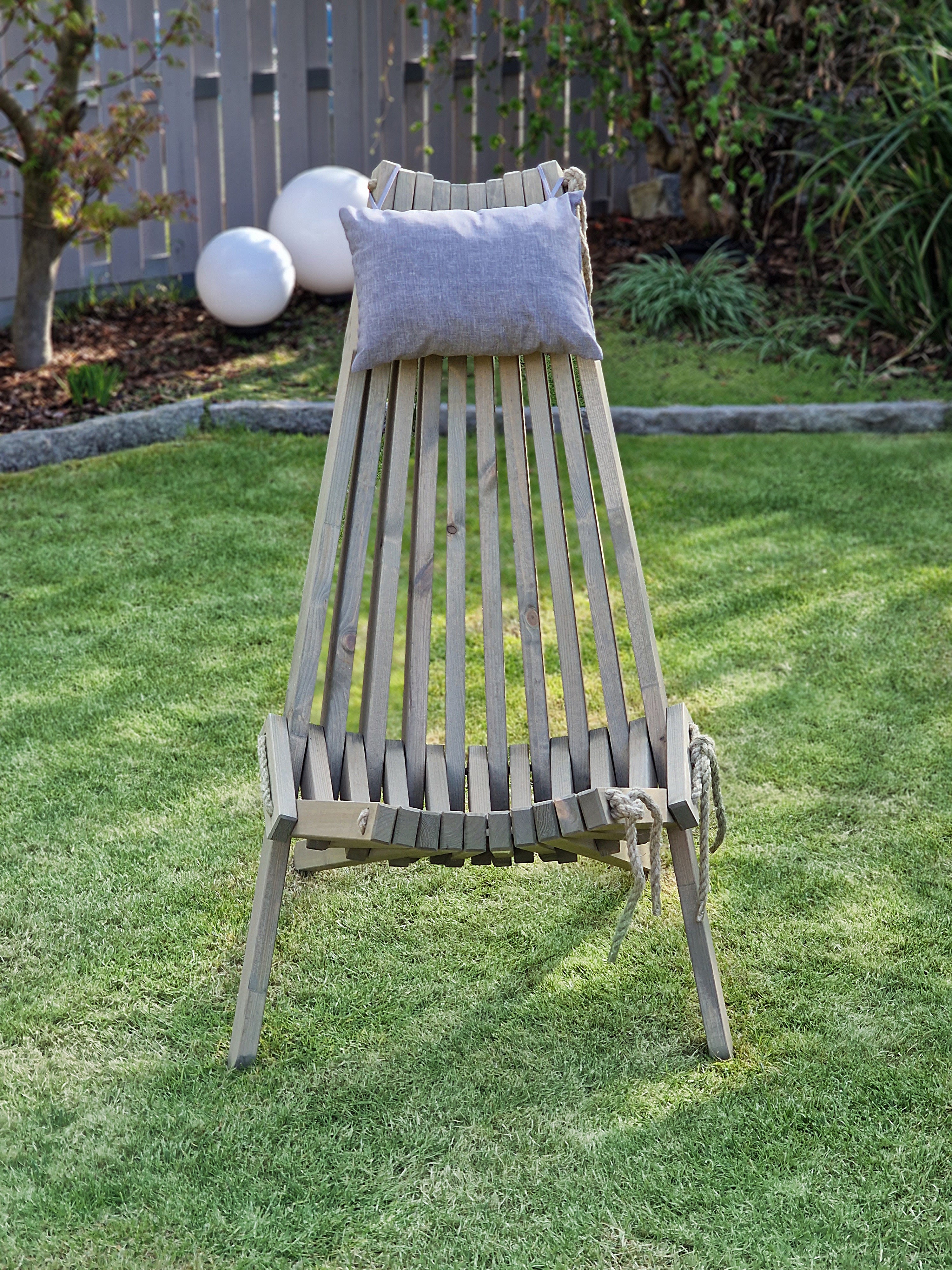 Gartenstuhl Relaxsessel FALUN Holz-Liegestuhl ergonomisch Kiefer von Garden Pleasure