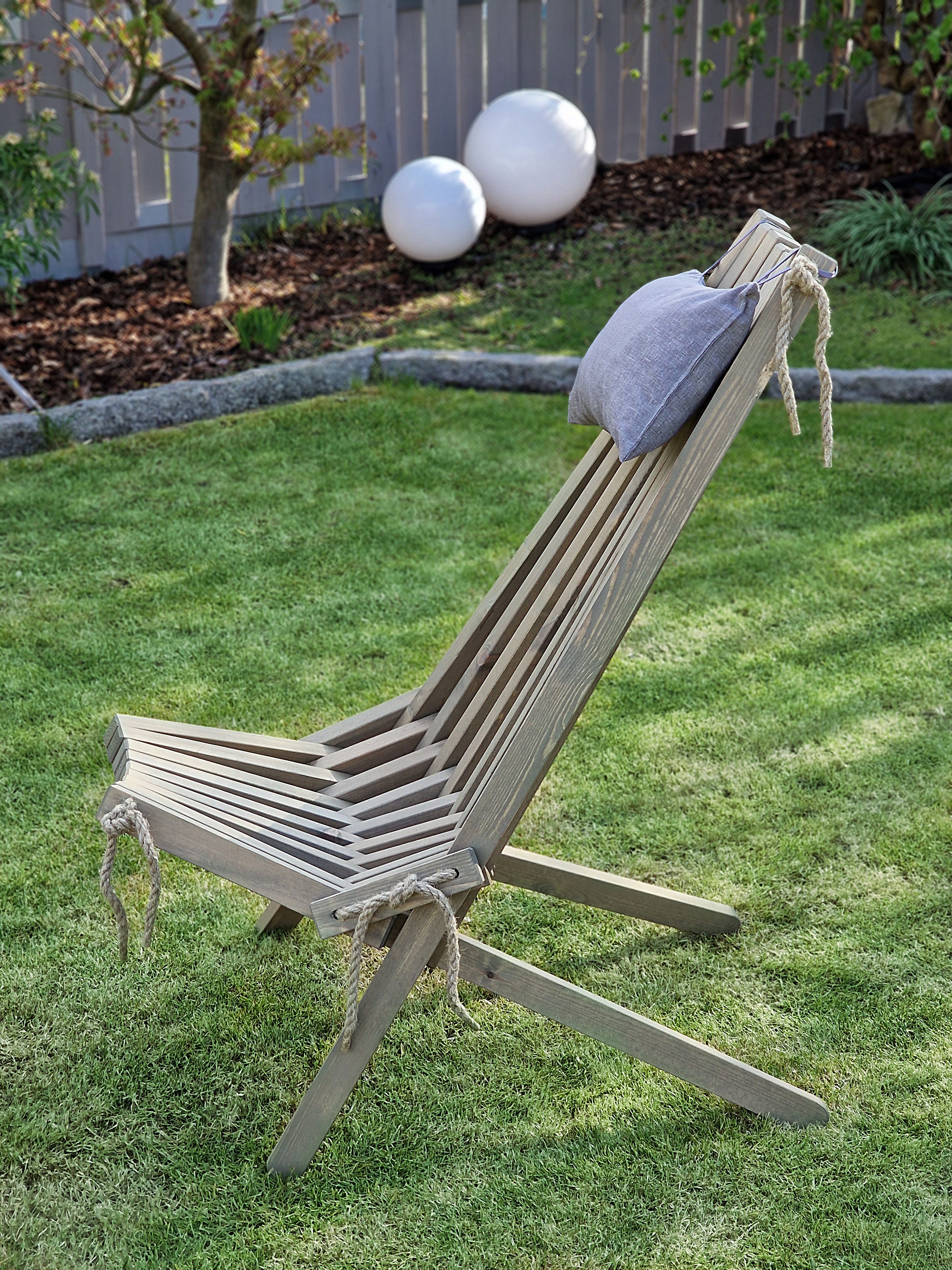 Gartenstuhl Relaxsessel FALUN Holz-Liegestuhl ergonomisch Kiefer von Garden Pleasure