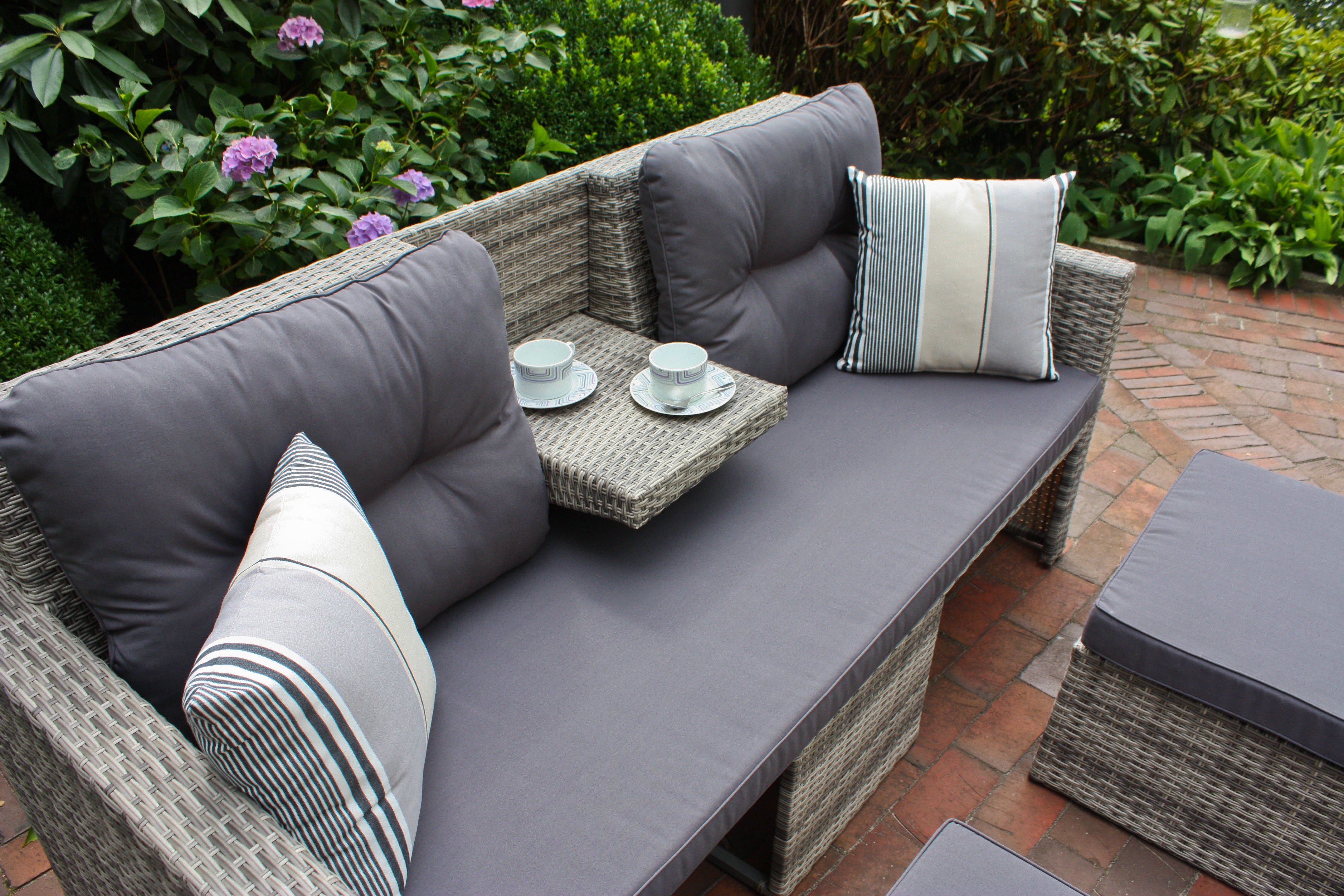 Loungesofa Loungeset VALLETTA Gartenlounge Outdoor-Set robust pflegeleic Outdoor von Garden Pleasure