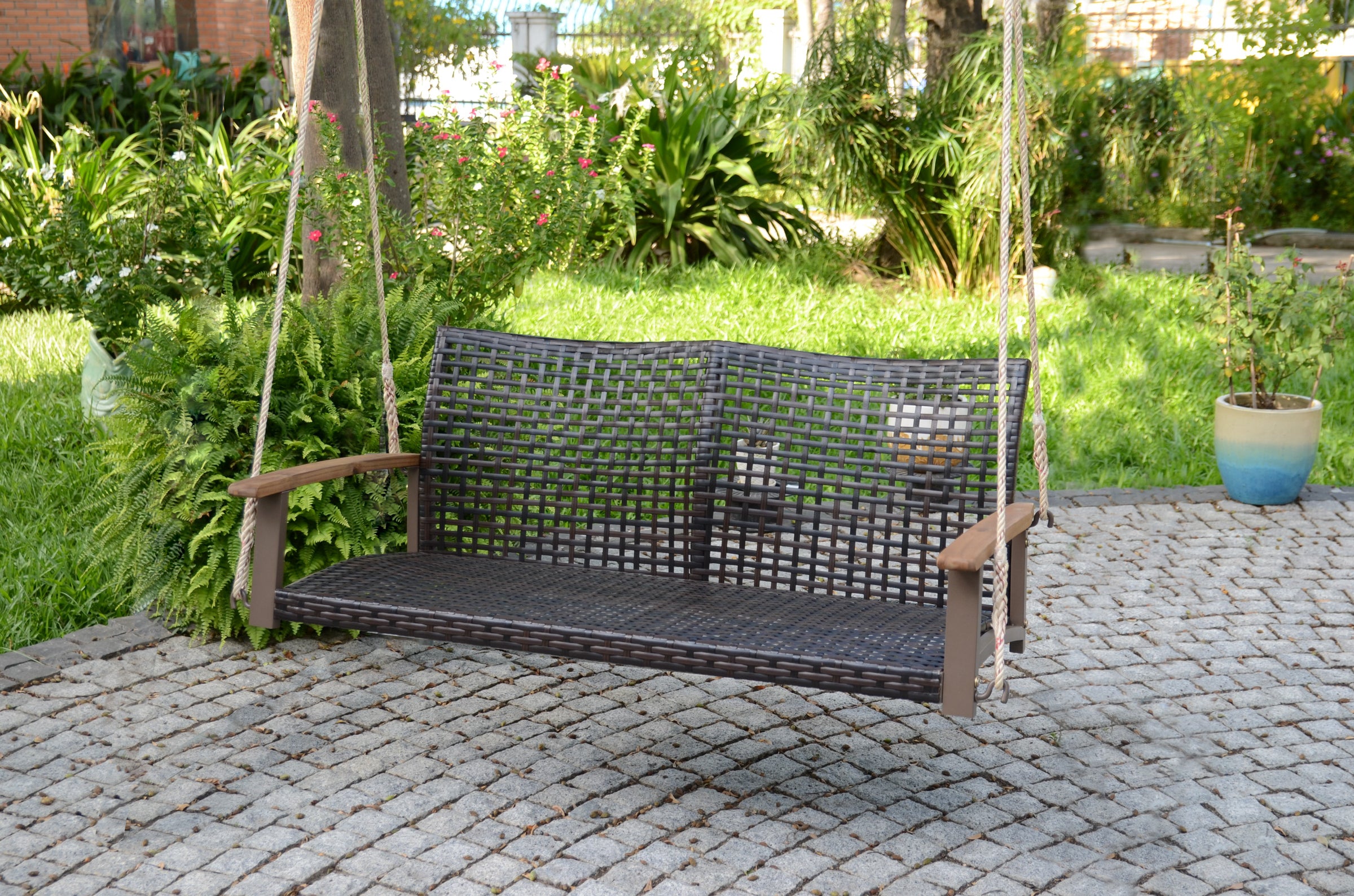 Hängeschaukel Hängebank CUNEO 2-Sitzer Hollywoodschaukel modern von Garden Pleasure