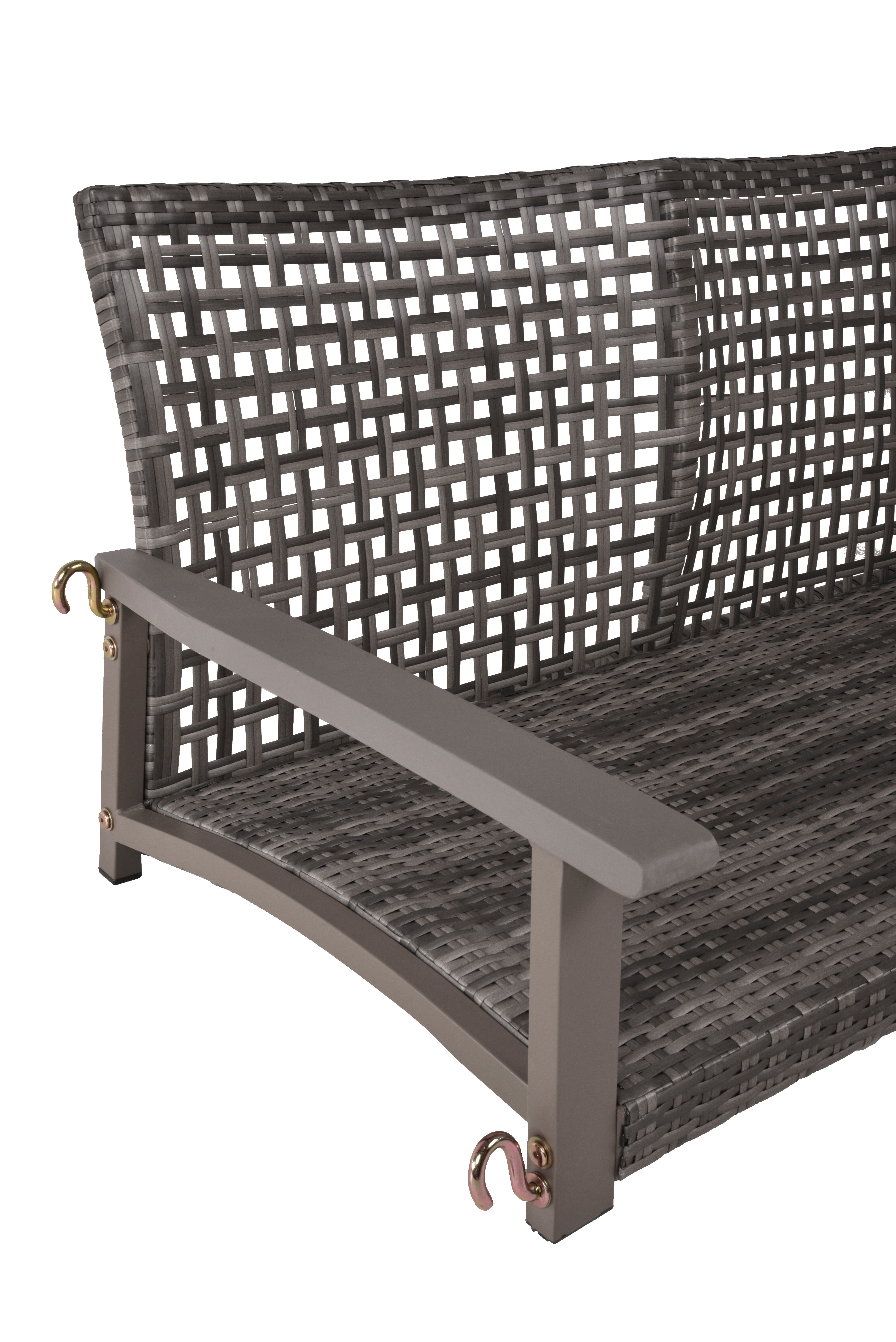 Hängeschaukel Hängebank CUNEO 2-Sitzer Hollywoodschaukel Polyrattan grau von Garden Pleasure