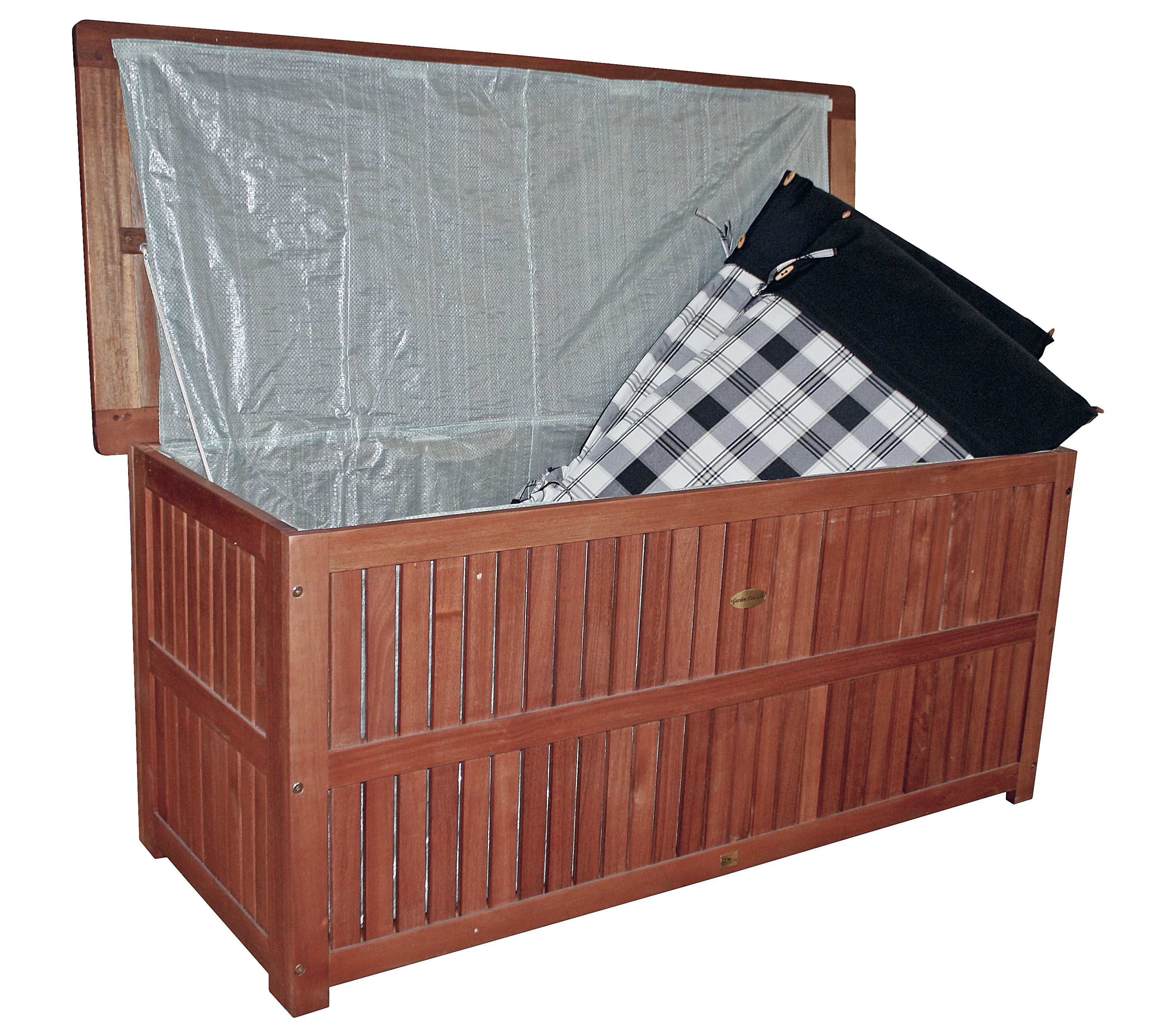 Auflagenbox Kissenbox PLANO Gartentruhe Eukalyptusholz von Garden Pleasure