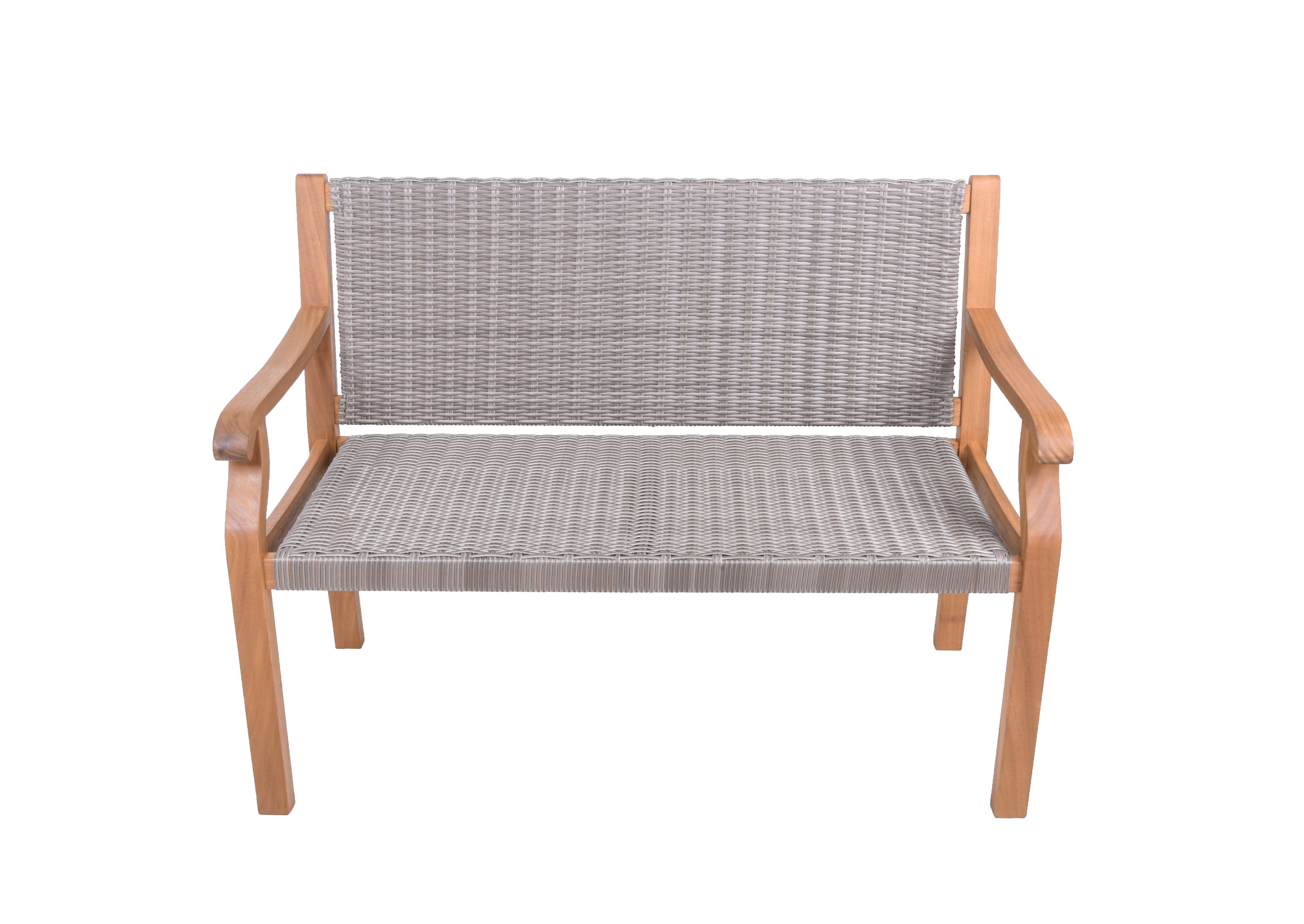 Bank Sitzbank ROSARIO Gartenbank Polyrattan Eukalyptus von Garden Pleasure