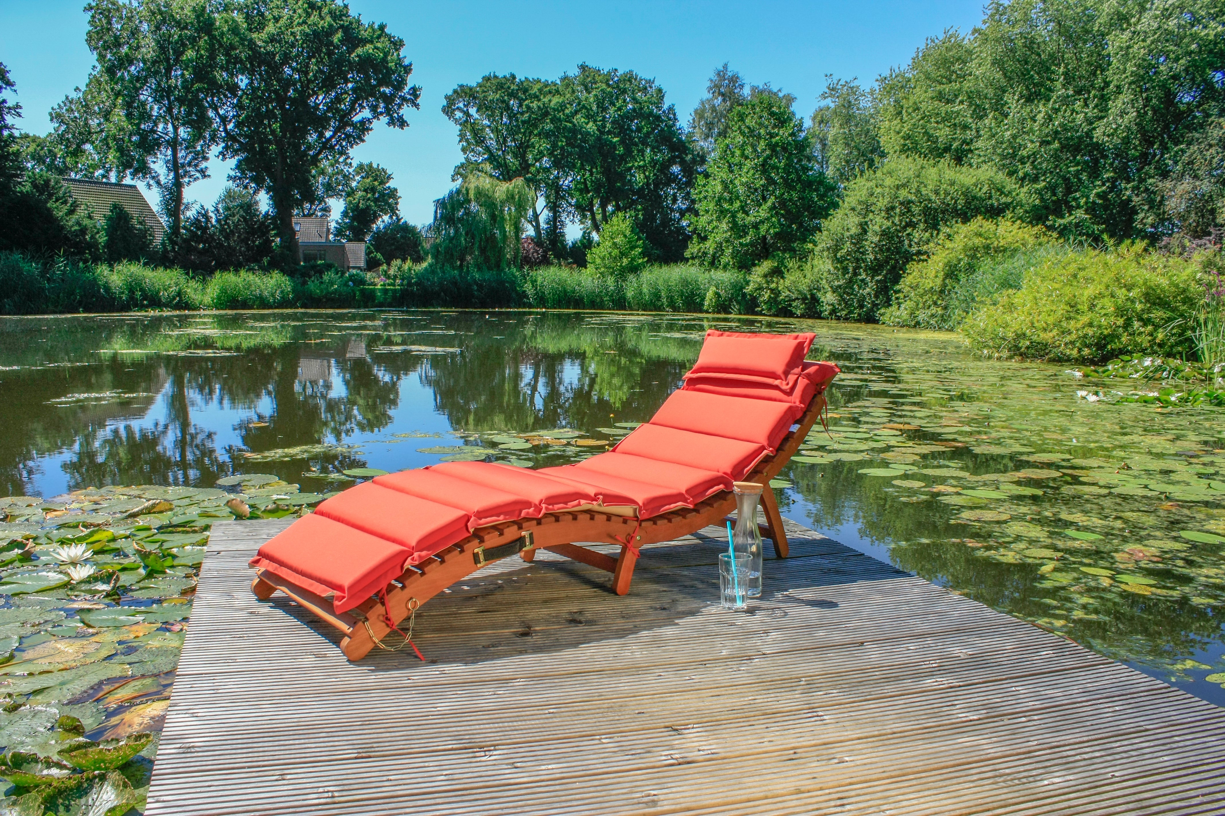 Faltliege Gartenliege NASSAU Sonnenliege Eukalyptusholz von Garden Pleasure