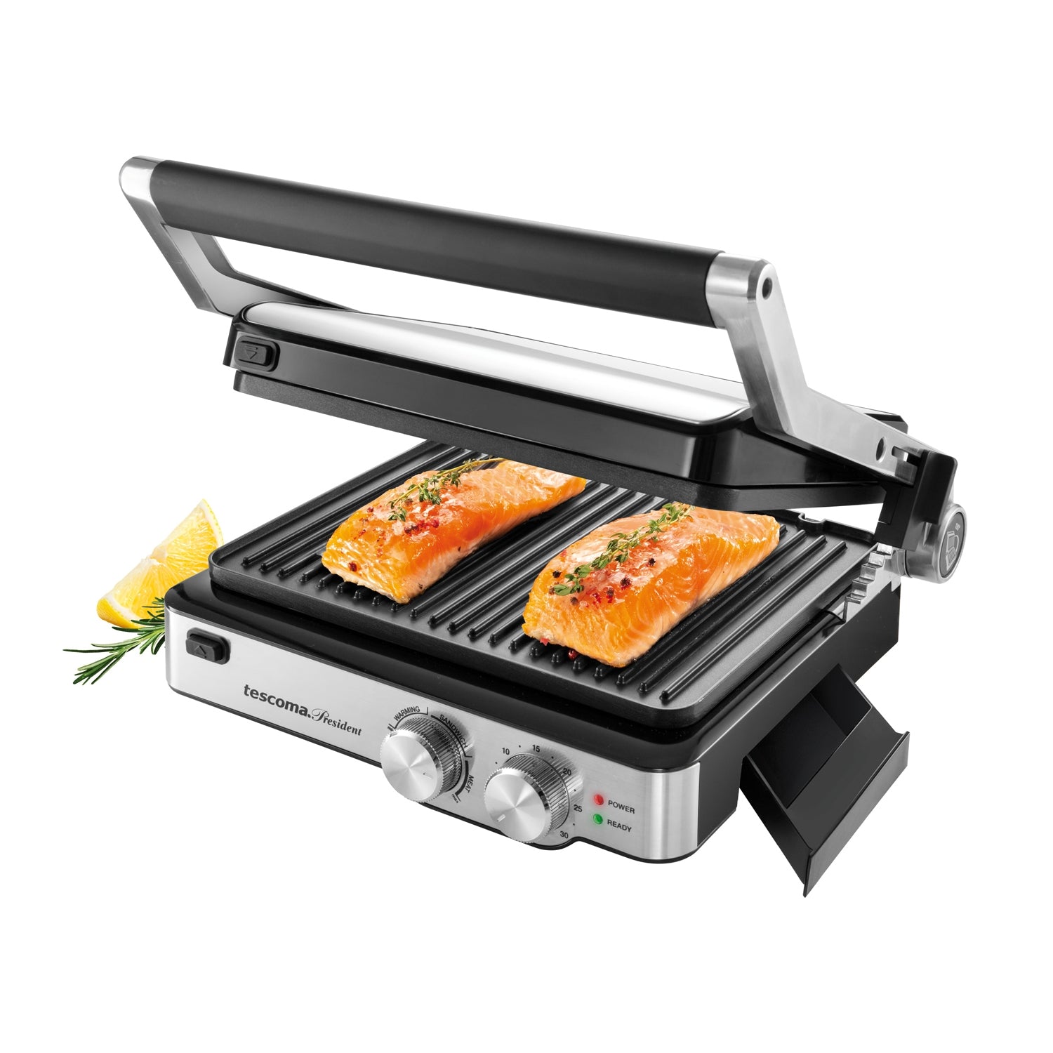 Tescoma 909120 President Kontaktgrill 2000 W Edelstahl Elektro Tischgrill