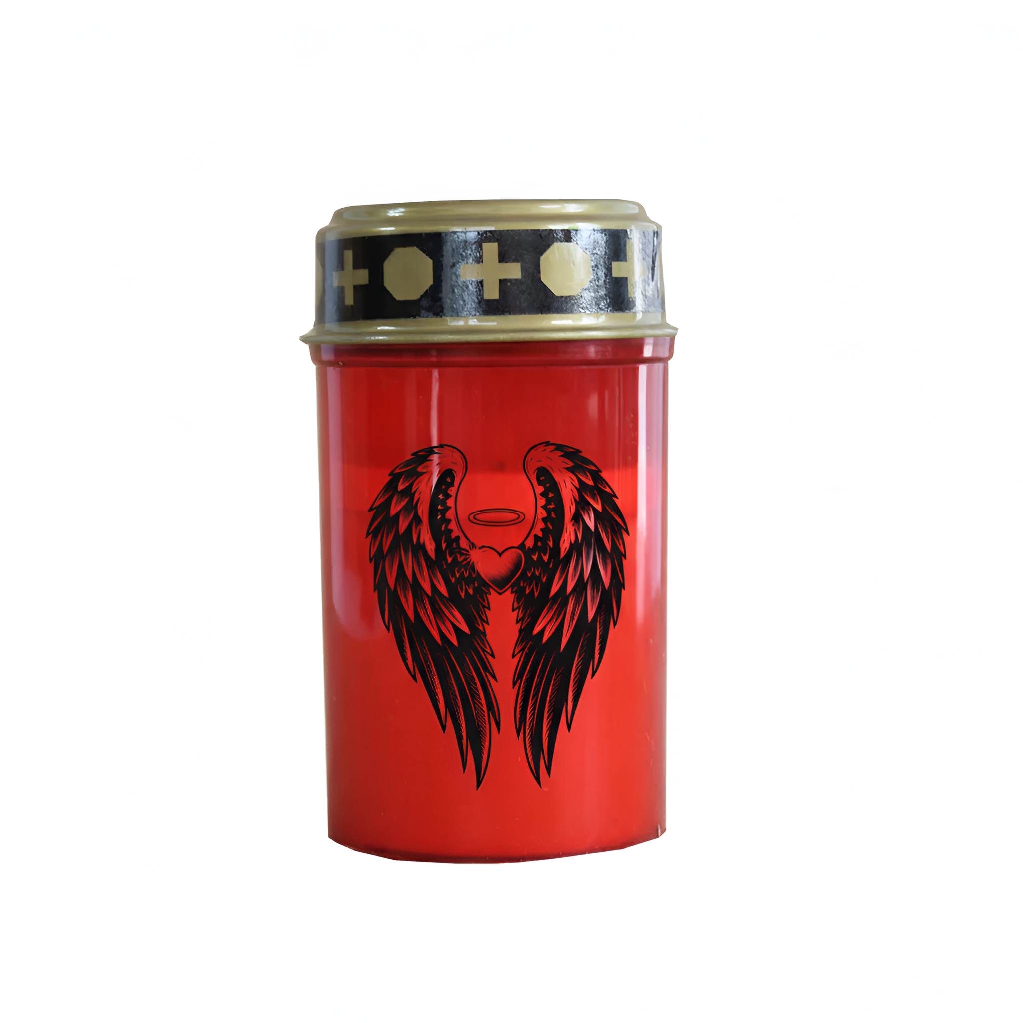 LED Grablicht mit Timer & Motivwahl - Grabkerze LED inklusive 2× Varta Longlife Batterie C für lange Laufzeit