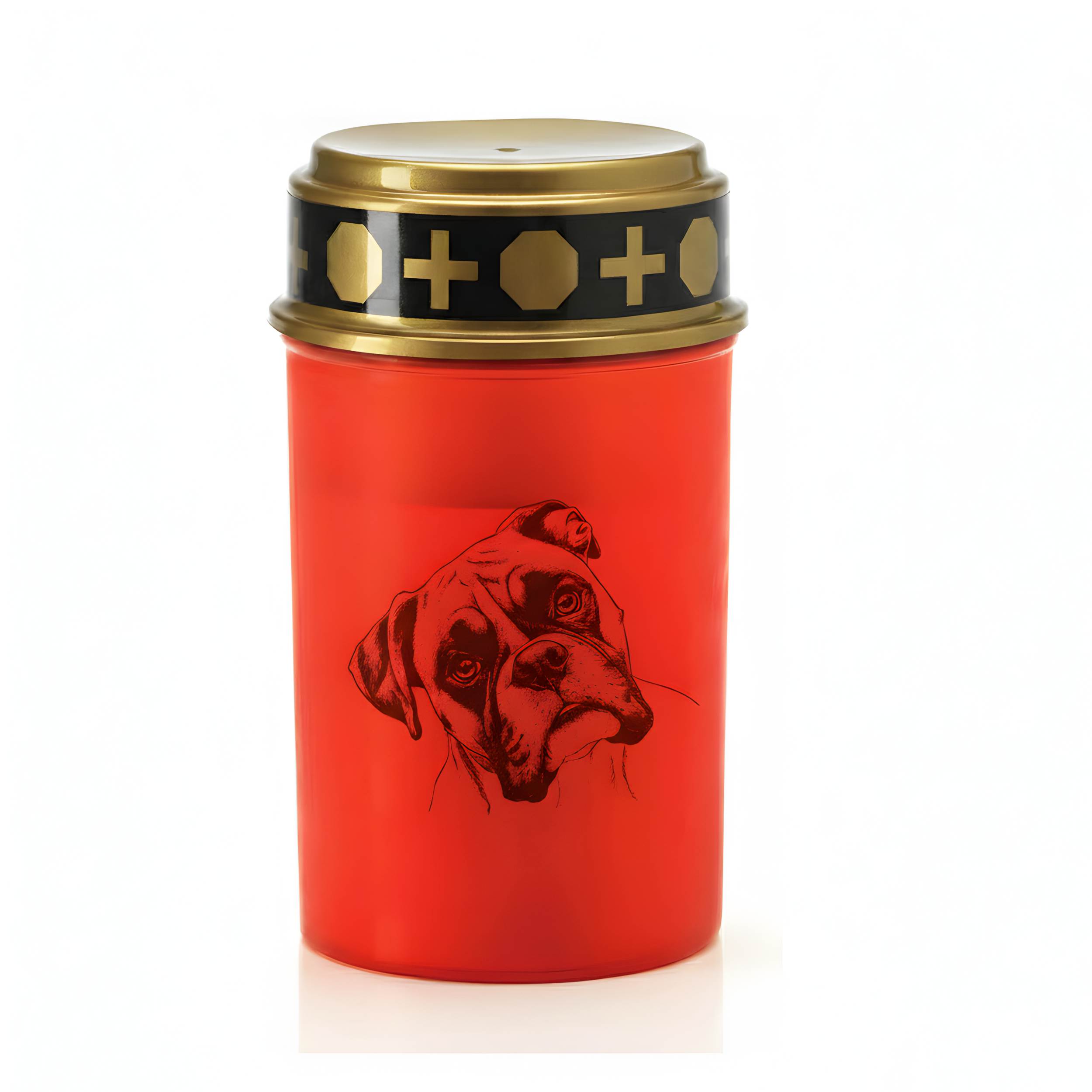 LED Grablicht Hund Grablicht LED mit 2 LR14 Batterien Grabschmuck Hund in Rot oder Weiß, verschiedene Motive zur Auswahl