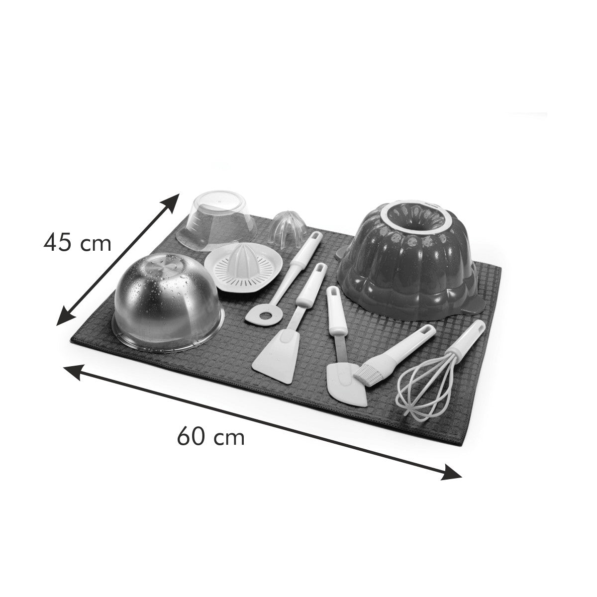 Abtropfmatte PRESTO XXL 60 x 45 cm von Tescoma – extra große Spülmatte
