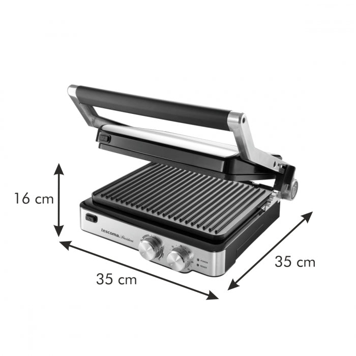 Tescoma 909120 President Kontaktgrill 2000 W Edelstahl Elektro Tischgrill