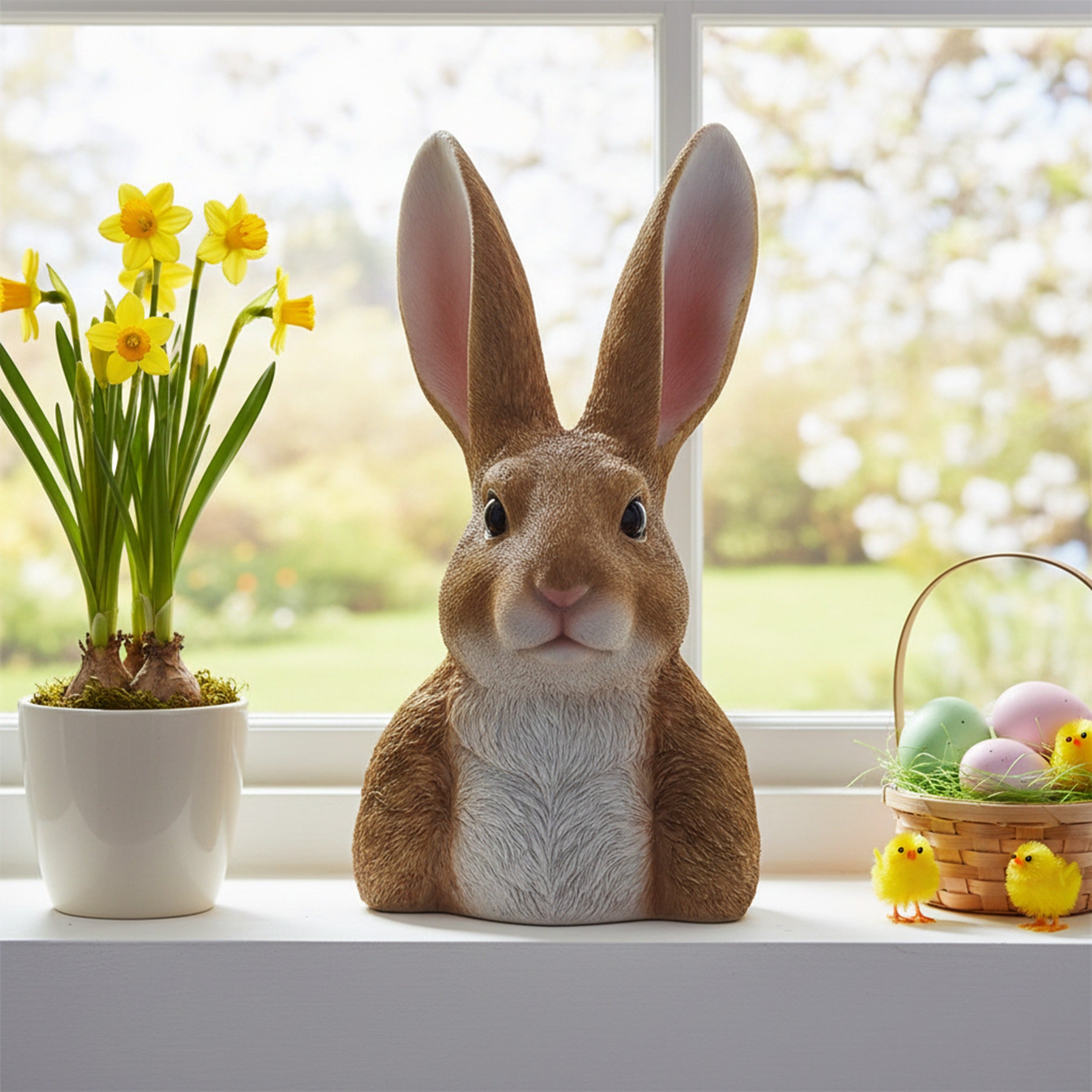 Hasenbüste als Dekofigur für Osterdekoration und Wohnräume