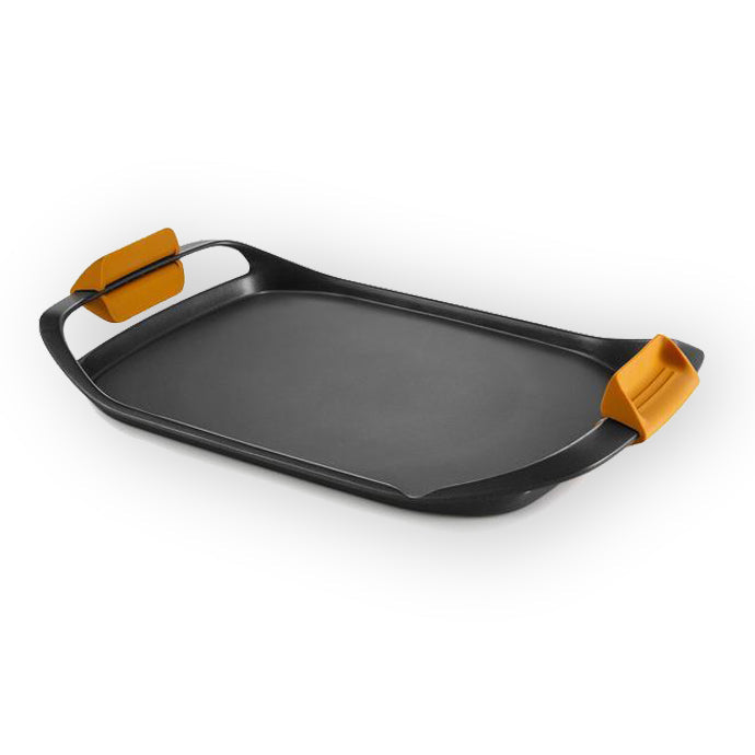 Glatte Grillplatte SmartClick 42 cm von Tescoma – Induktions-Grillpfanne antihaftbeschichtet