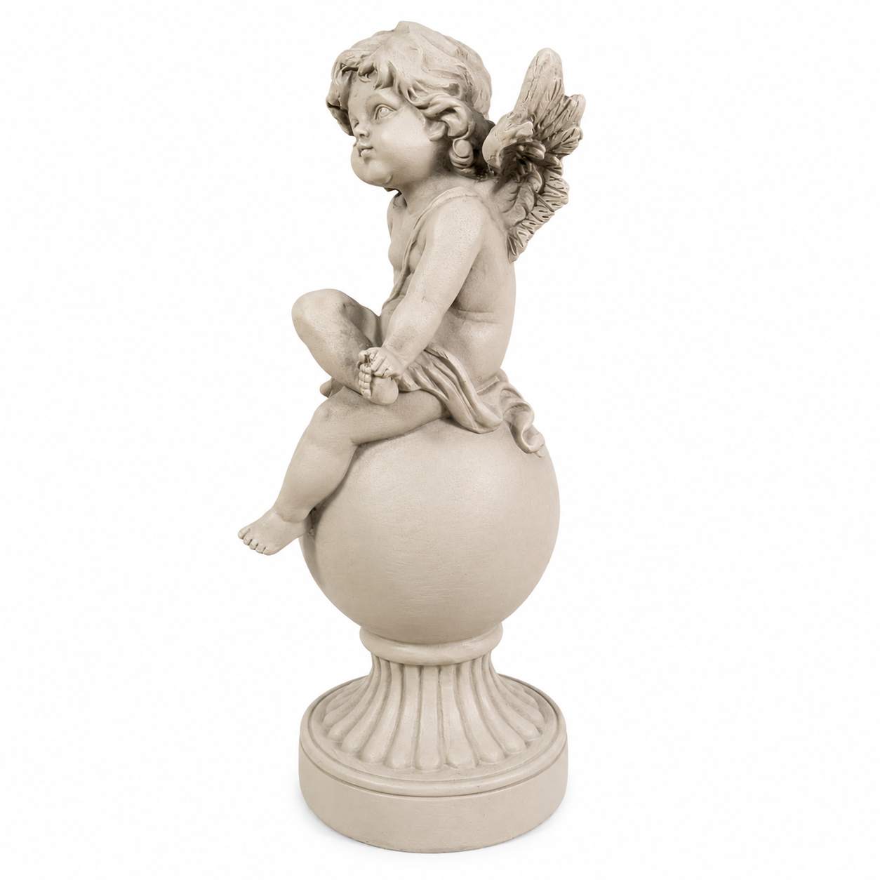 Engel Figur Grabengel wetterfest Engelfigur für Grab Garten Balkon Terrasse und Wohnbereich 15 cm