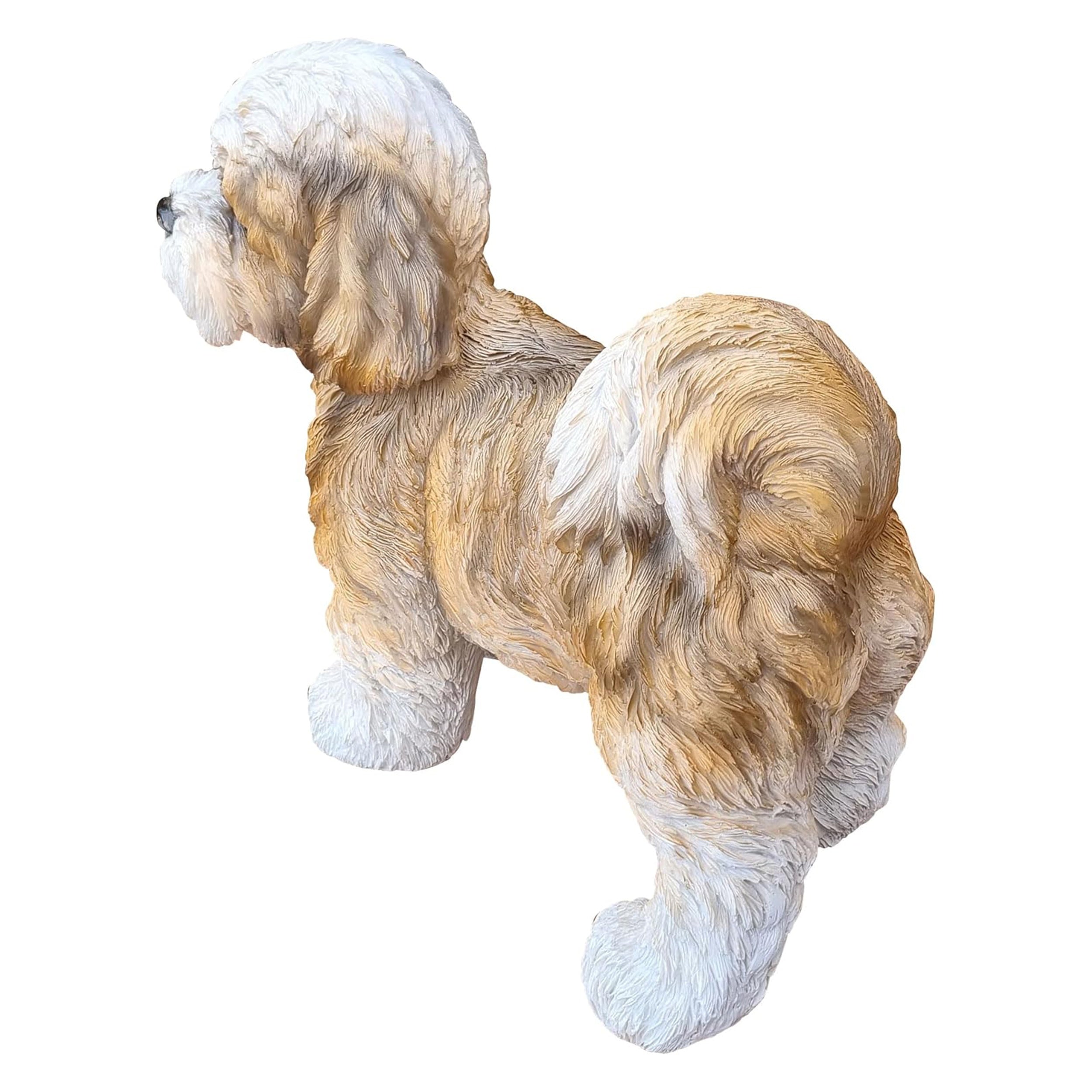 Dekofigur Hunde Figur Shih Tzu Toffie handbemalt wetterfest