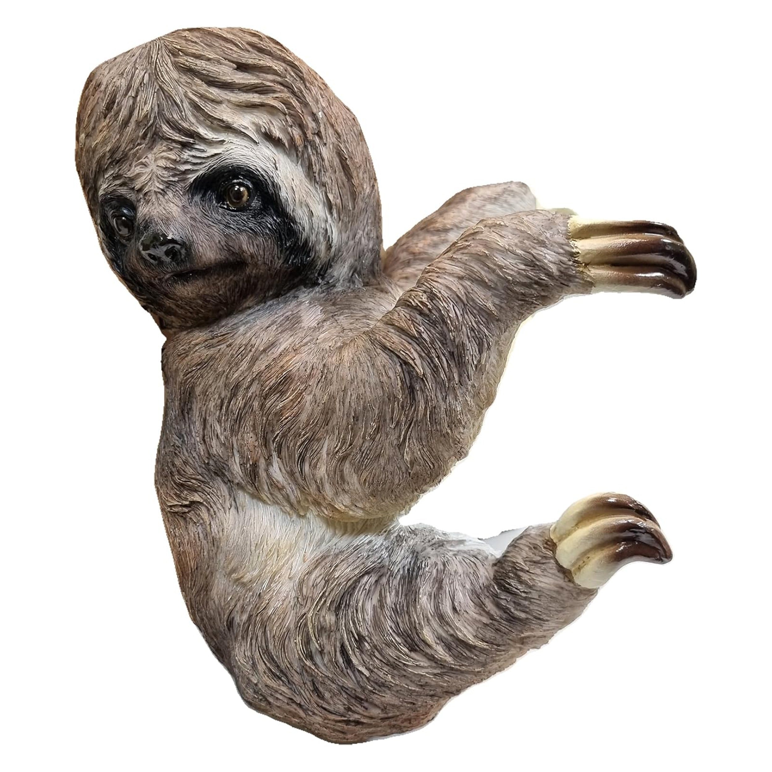 Faultier Figur kletternd Gartendeko wetterfest aus Polyresin