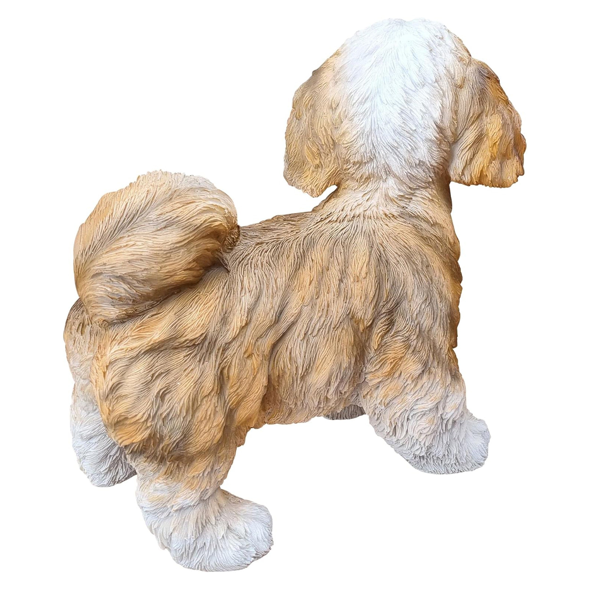 Dekofigur Hunde Figur Shih Tzu Toffie handbemalt wetterfest