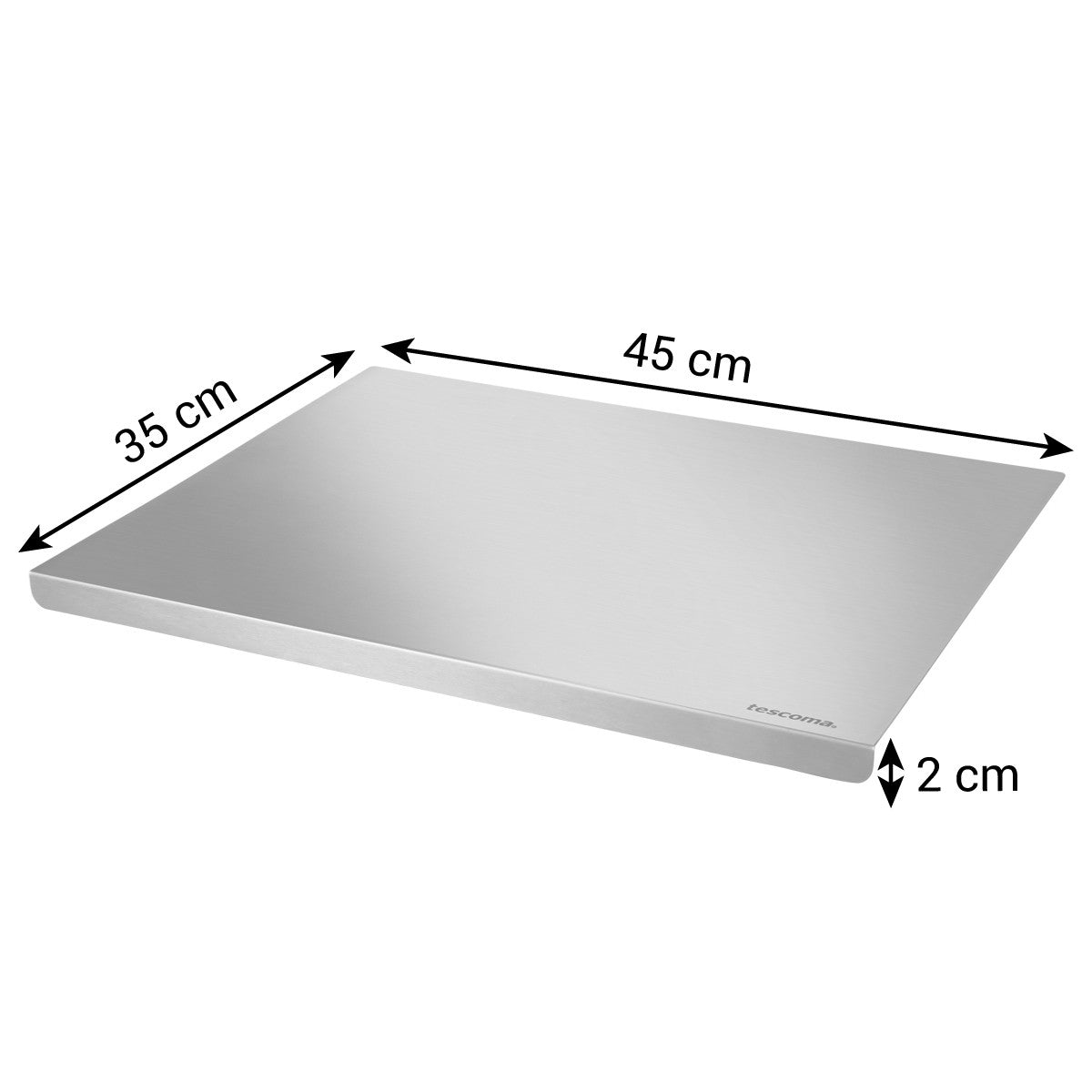 Edelstahl-Platte für Lebensmittel GrandCHEF 45 x 35 cm von Tescoma – Arbeits- und Schneideplatte