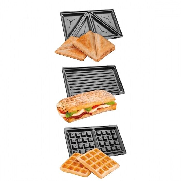 Tescoma 909116 President Sandwichmaker 3 in 1 Sandwichtoaster Waffelautomat Paninimaker