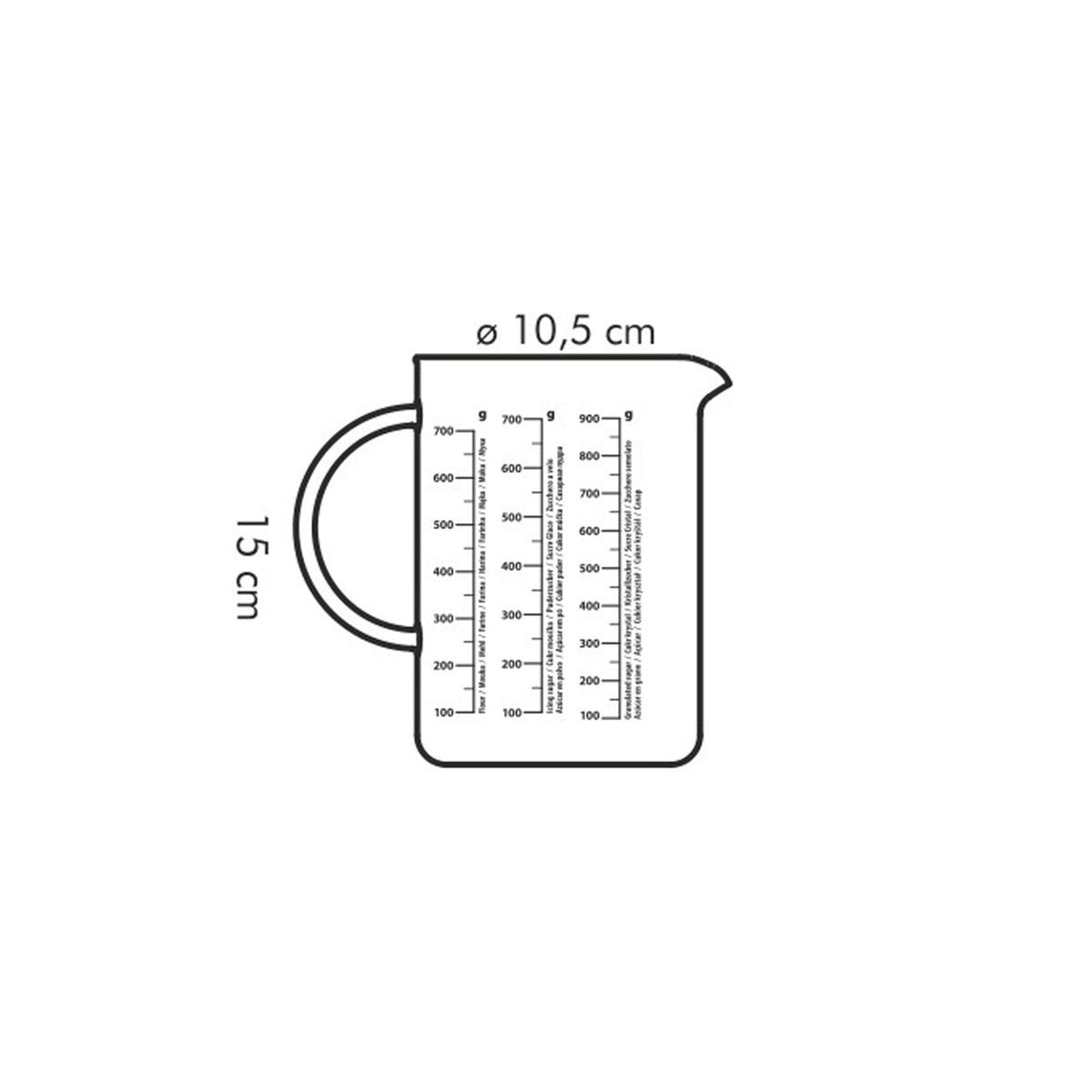 Tescoma DELÍCIA Glas-Messbecher 1 l hitzebeständig für Herd und Mikrowelle