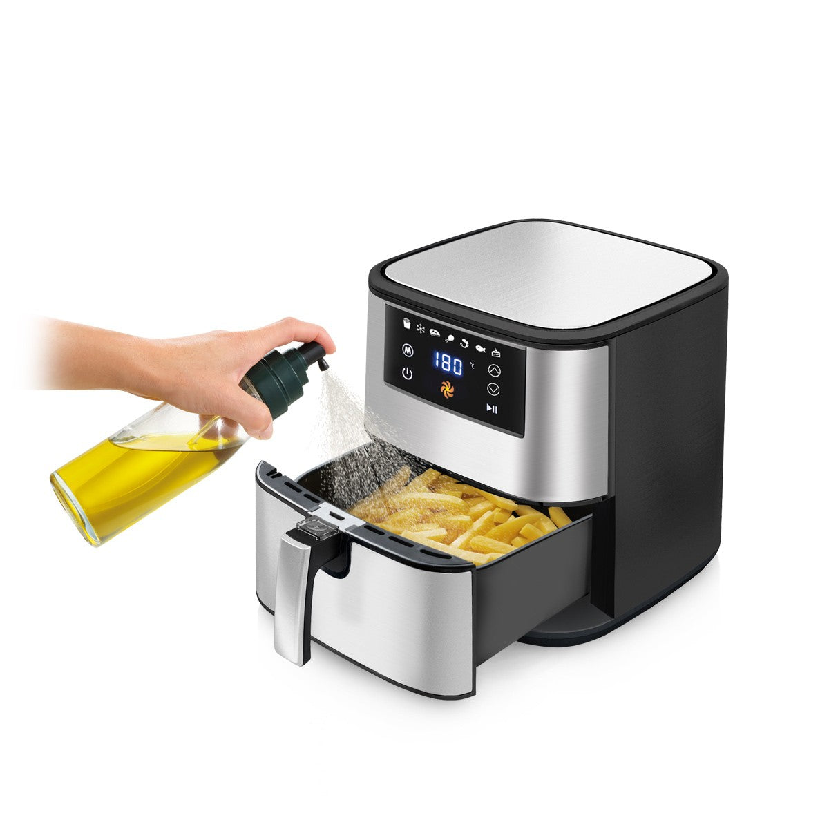Öl-/Essigsprüher mit Ausgießer GrandCHEF 250 ml von Tescoma – Dosierer für Öl und Essig
